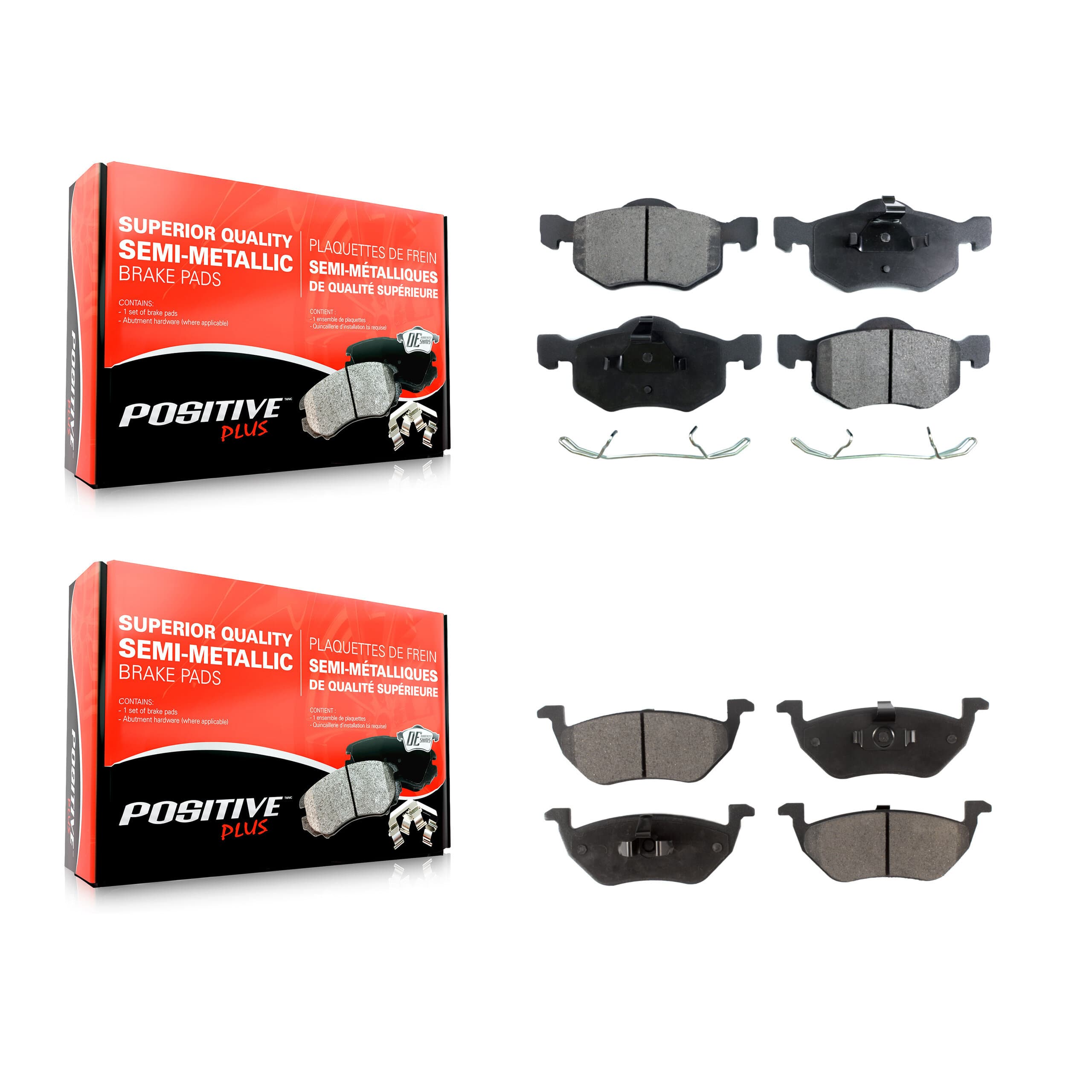 Positive Plus - KPF-100383 - Front and Rear Disc Brake Pad Kits image 1