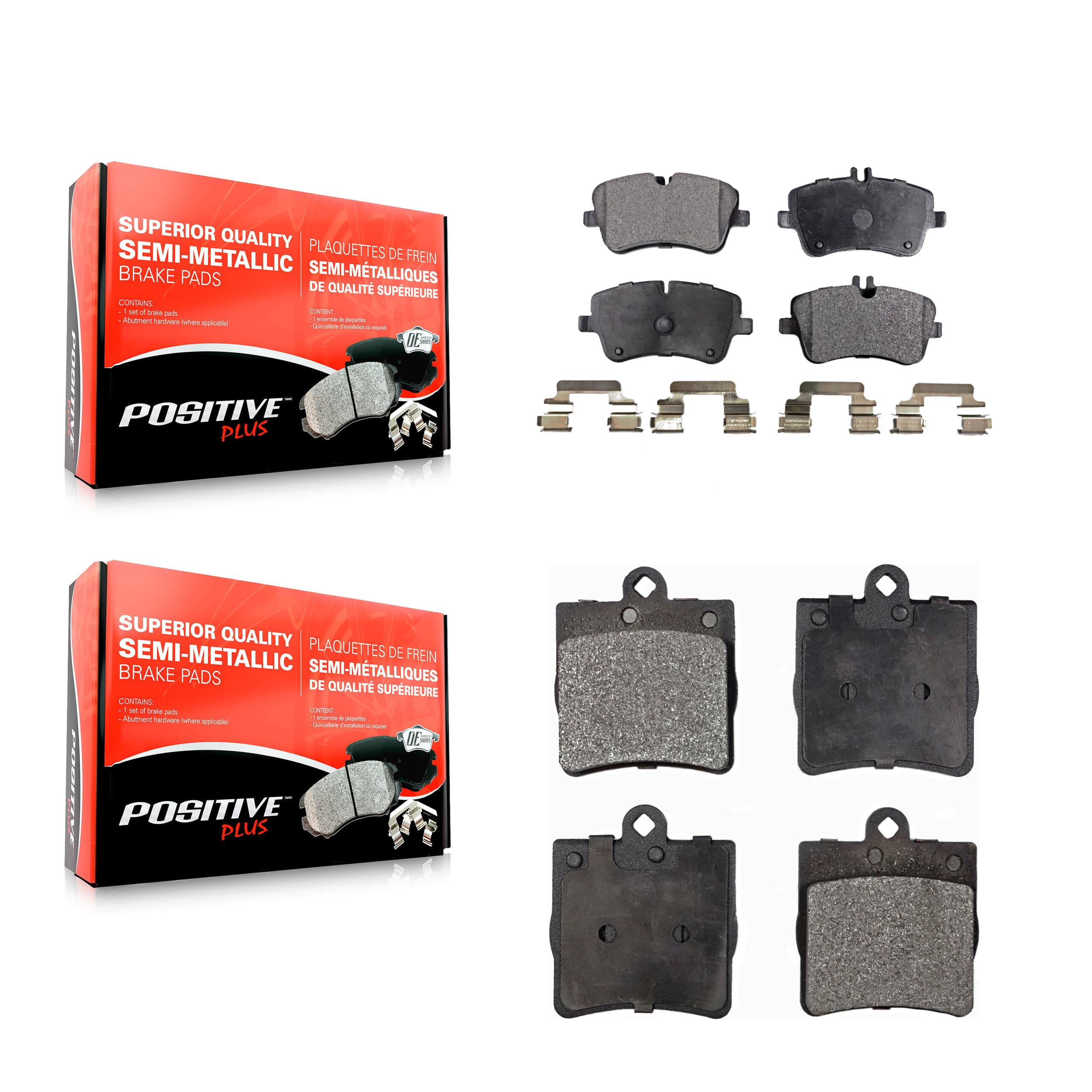 Positive Plus - KPF-100403 - Front and Rear Disc Brake Pad Kits image 1