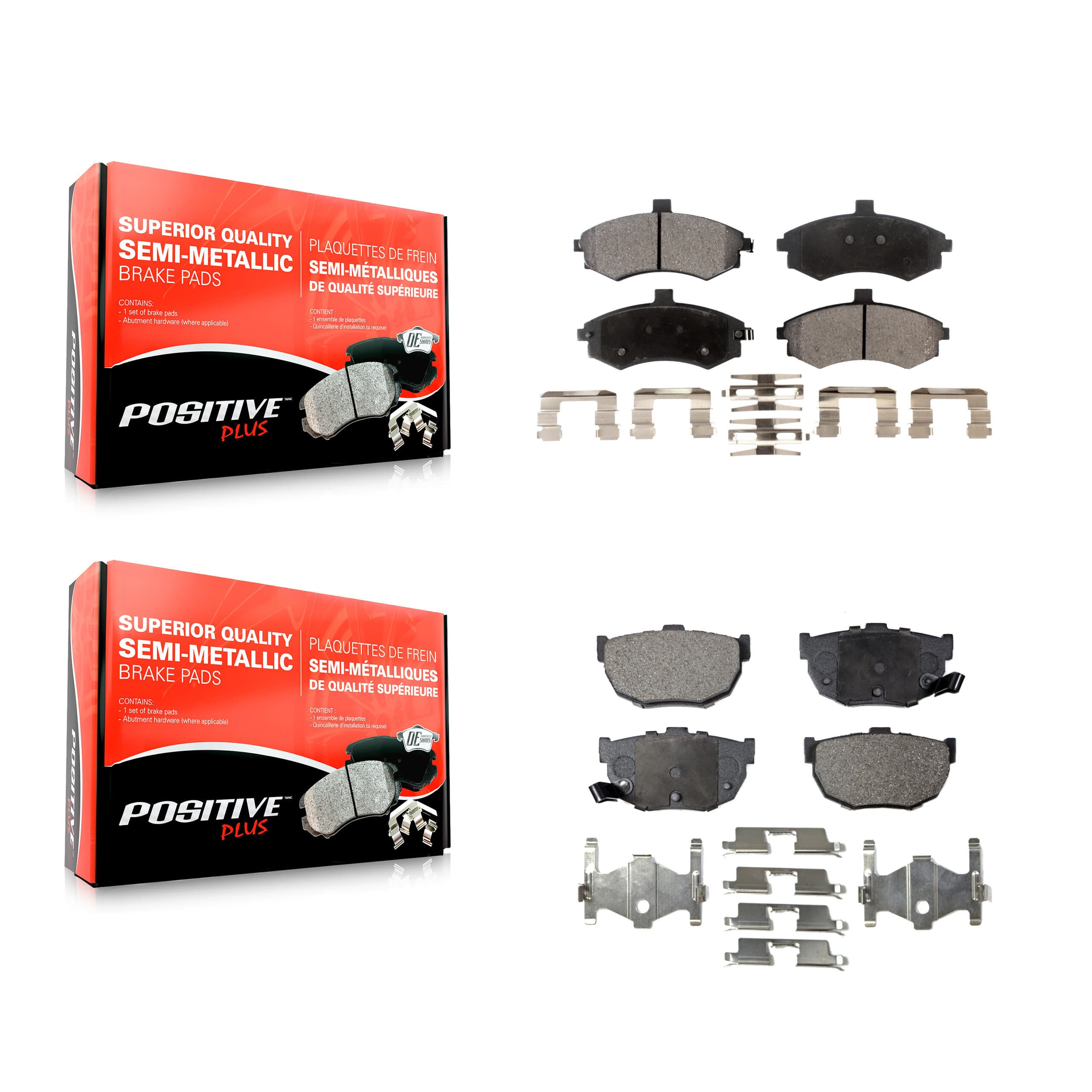 Positive Plus - KPF-100441 - Front and Rear Disc Brake Pad Kits image 1