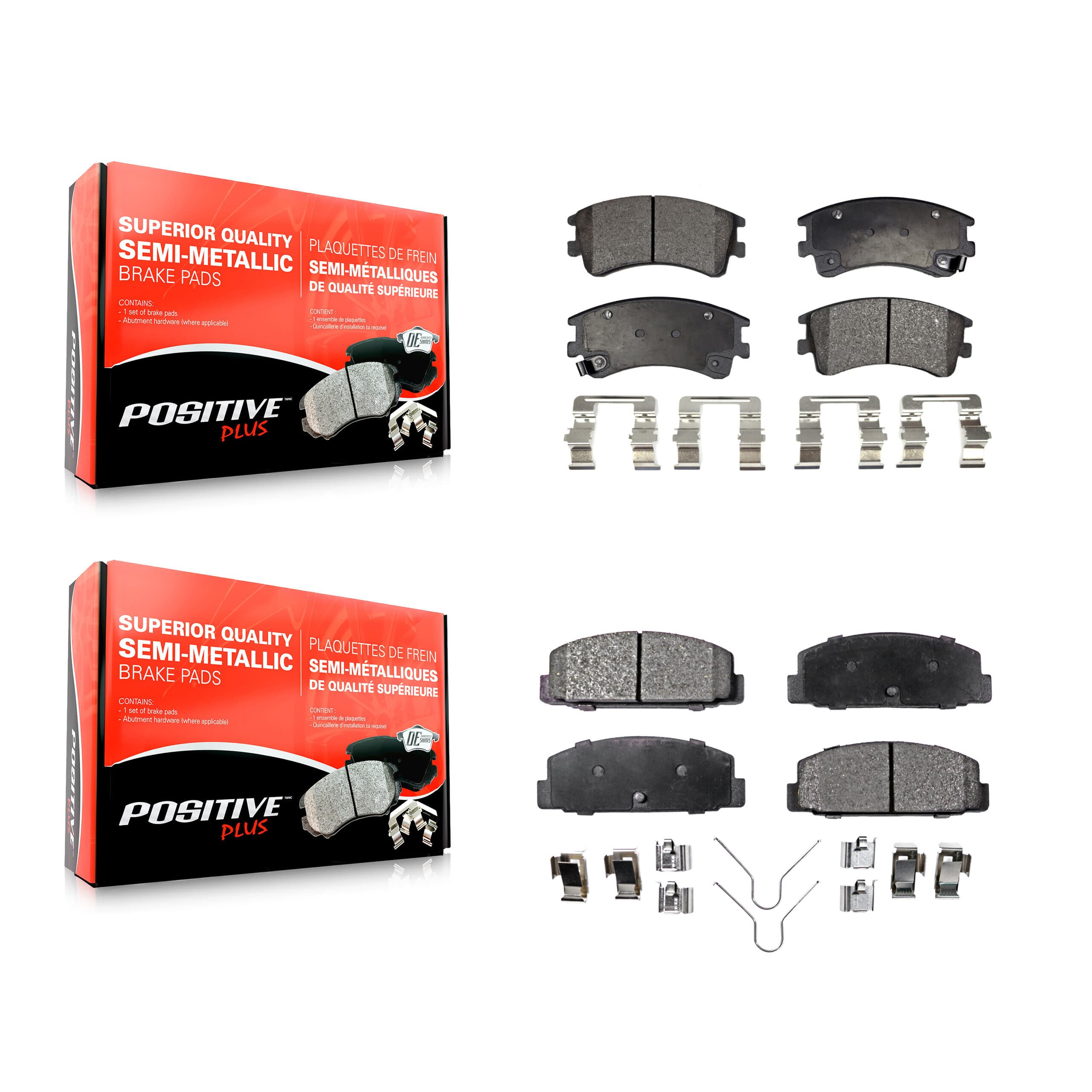 Positive Plus - KPF-100448 - Front and Rear Disc Brake Pad Kits image 1