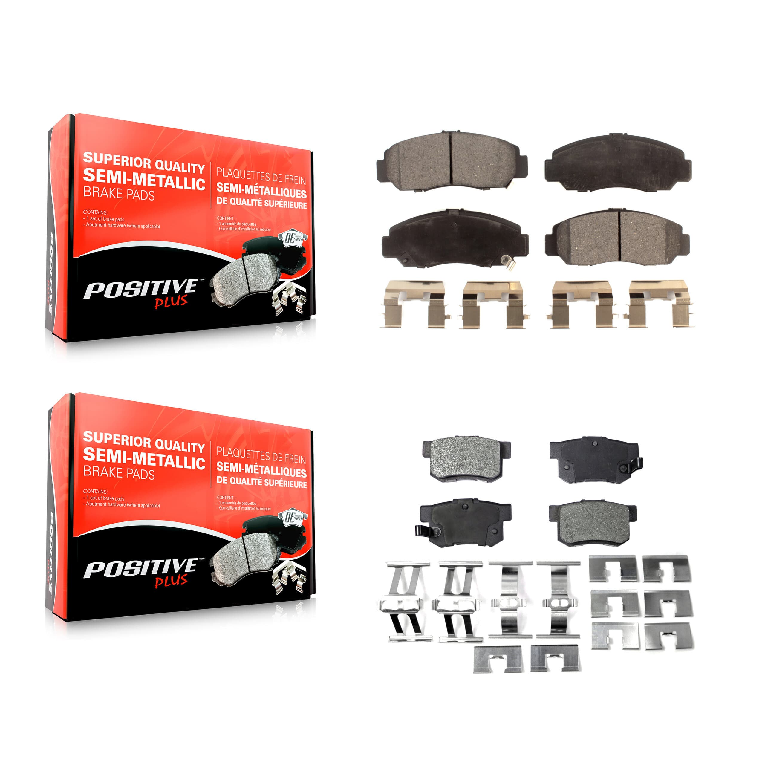Positive Plus - KPF-100449 - Front and Rear Disc Brake Pad Kits image 1
