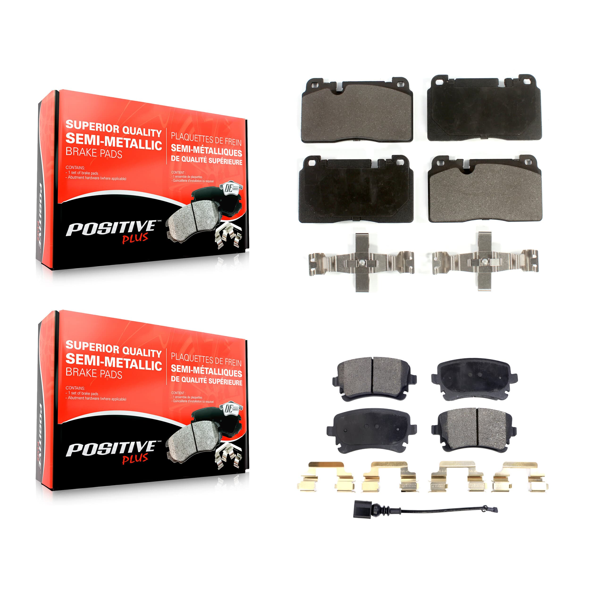 Positive Plus - KPF-100527 - Front and Rear Disc Brake Pad Kits image 1