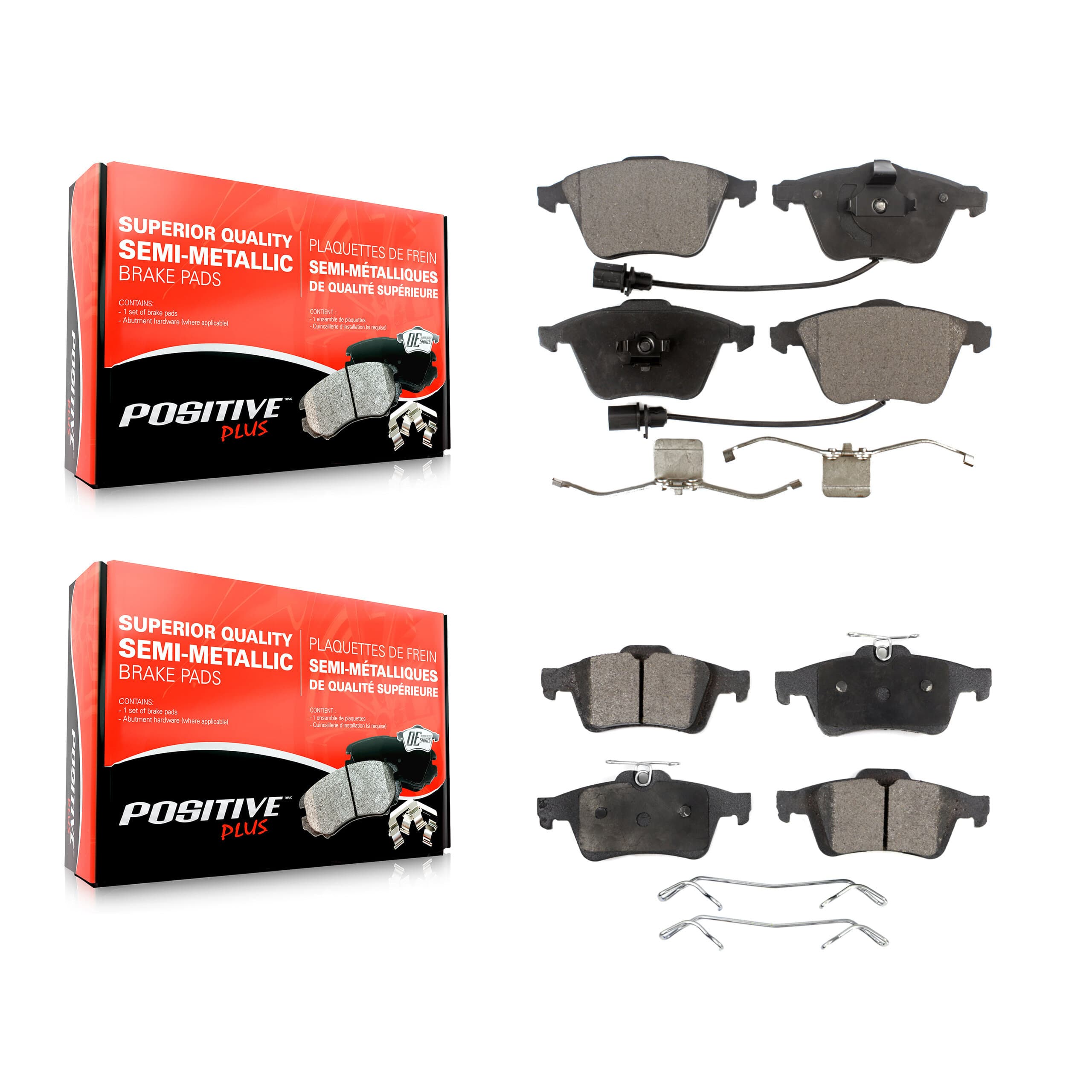 Positive Plus - KPF-100548 - Front and Rear Disc Brake Pad Kits image 1