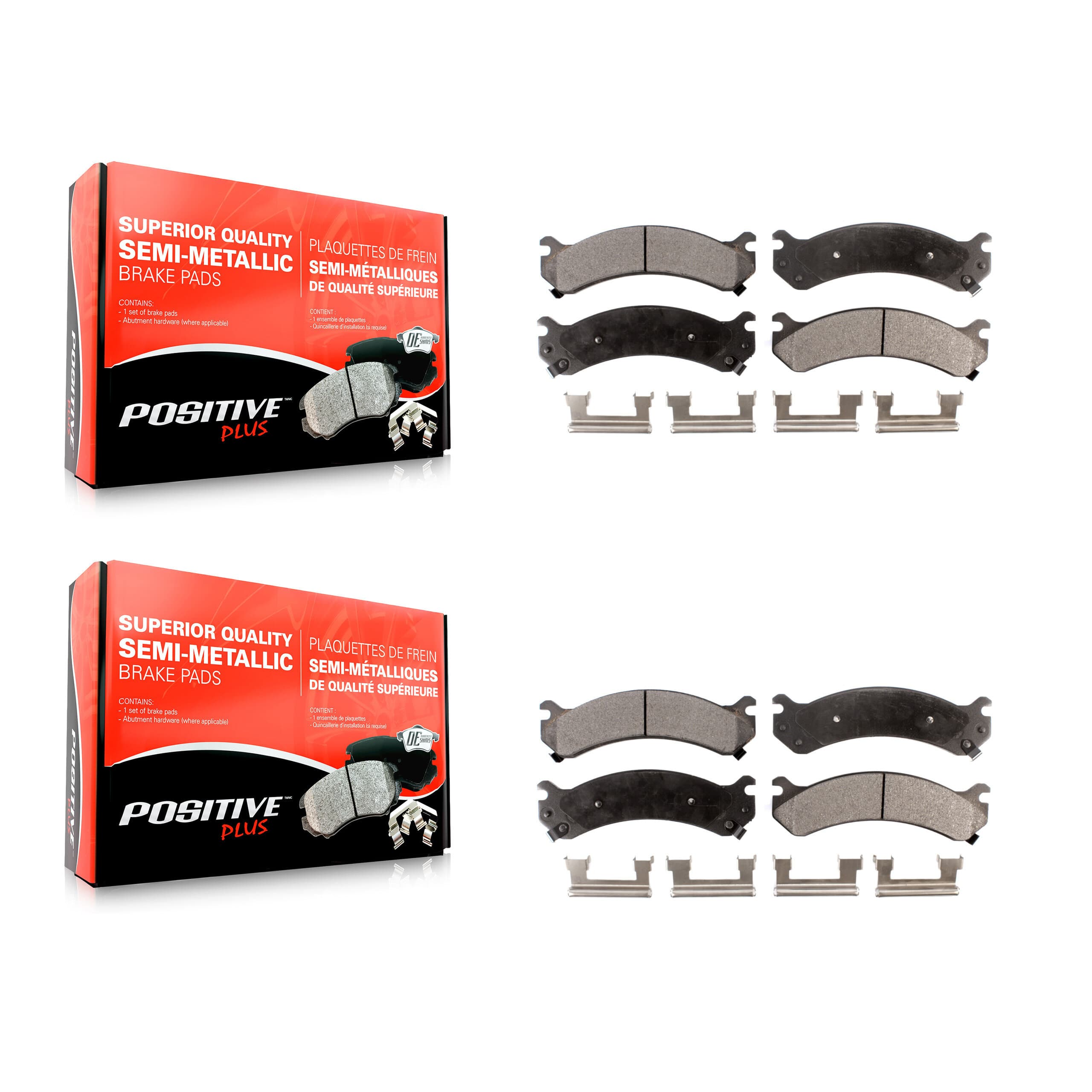 Positive Plus - KPF-100575 - Front and Rear Disc Brake Pad Kits image 1