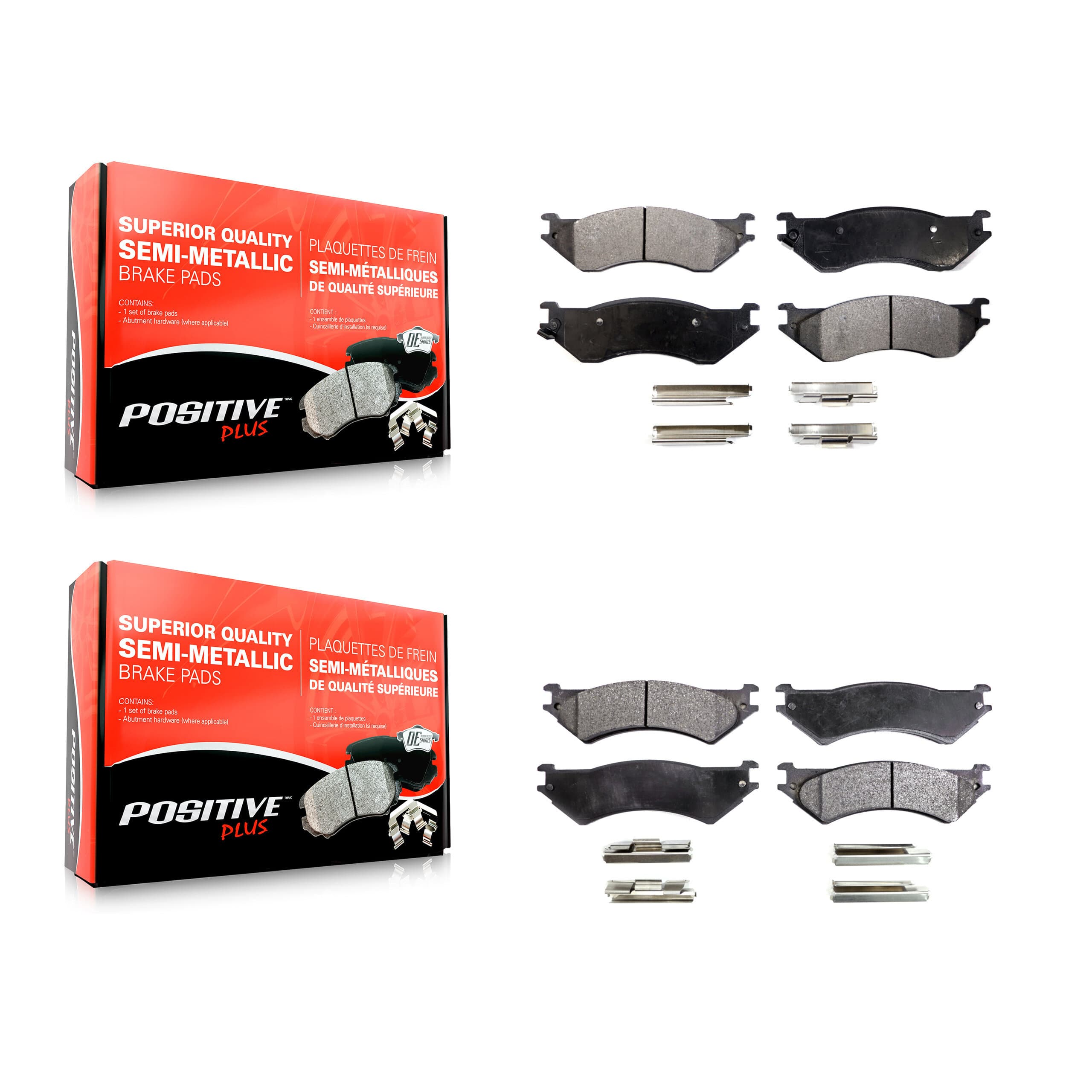 Positive Plus - KPF-100670 - Front and Rear Disc Brake Pad Kits image 1