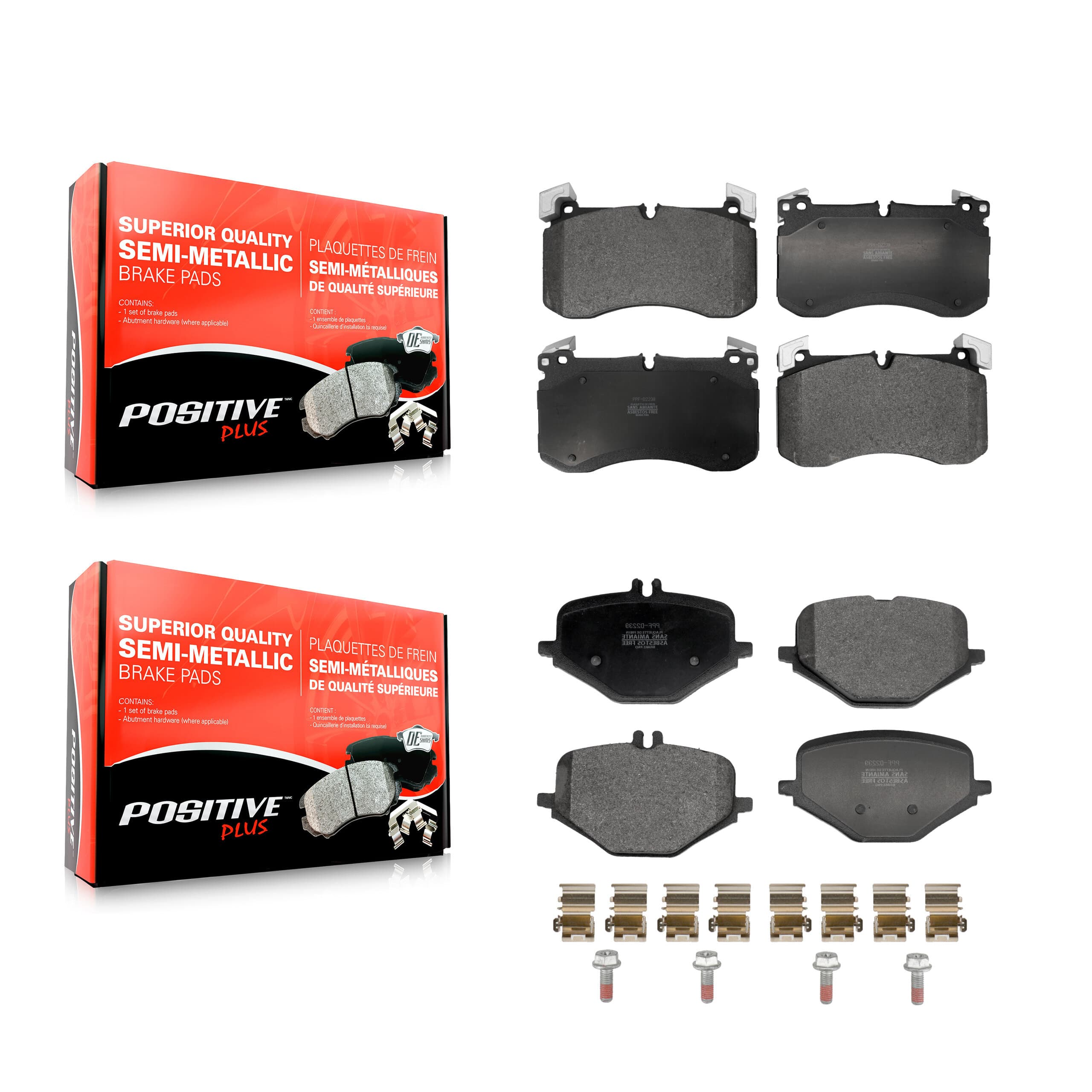 Positive Plus - KPF-100779 - Front and Rear Disc Brake Pad Kits image 1