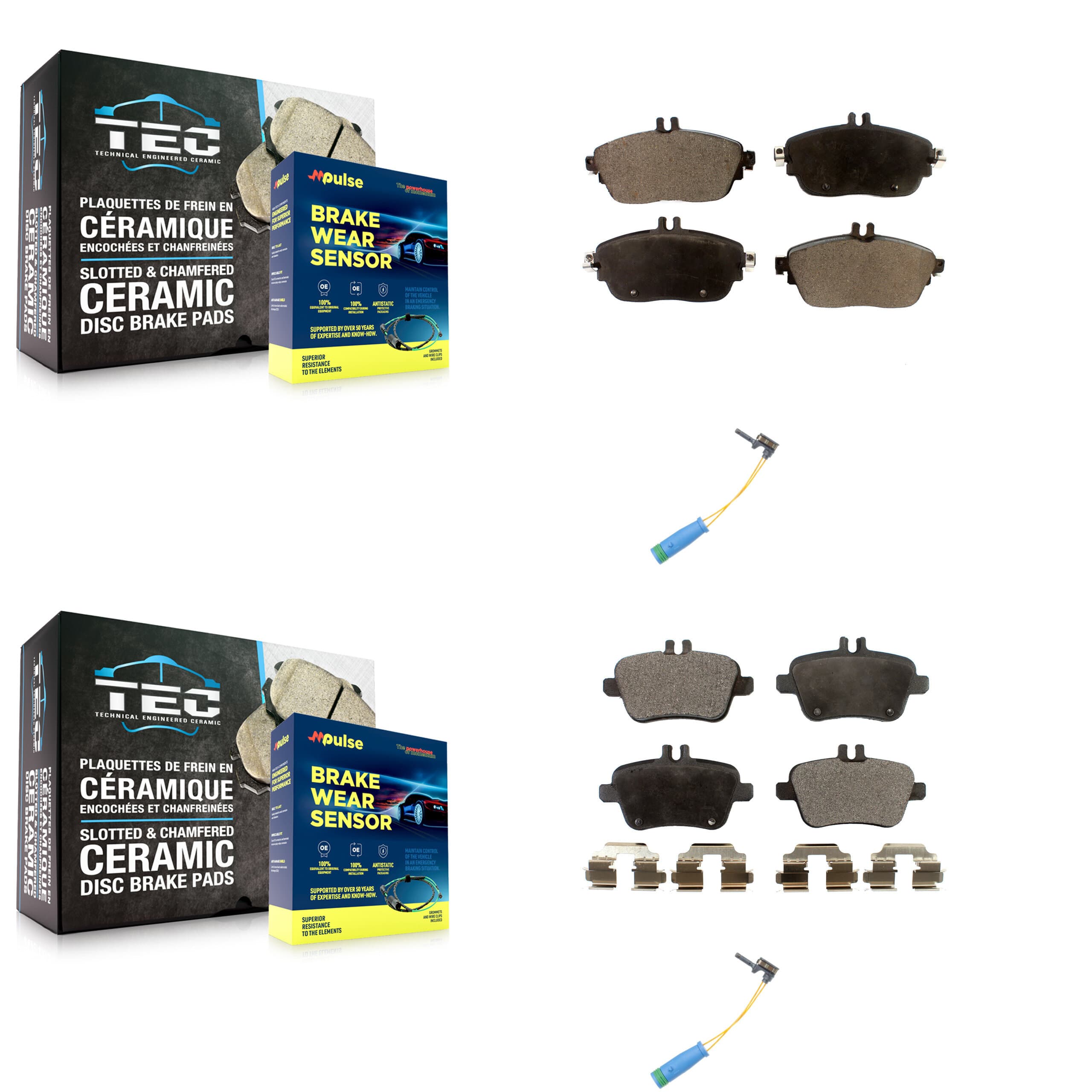 Positive Plus - KPW-100022 - Front and Rear Disc Brake Pad Kits image 1