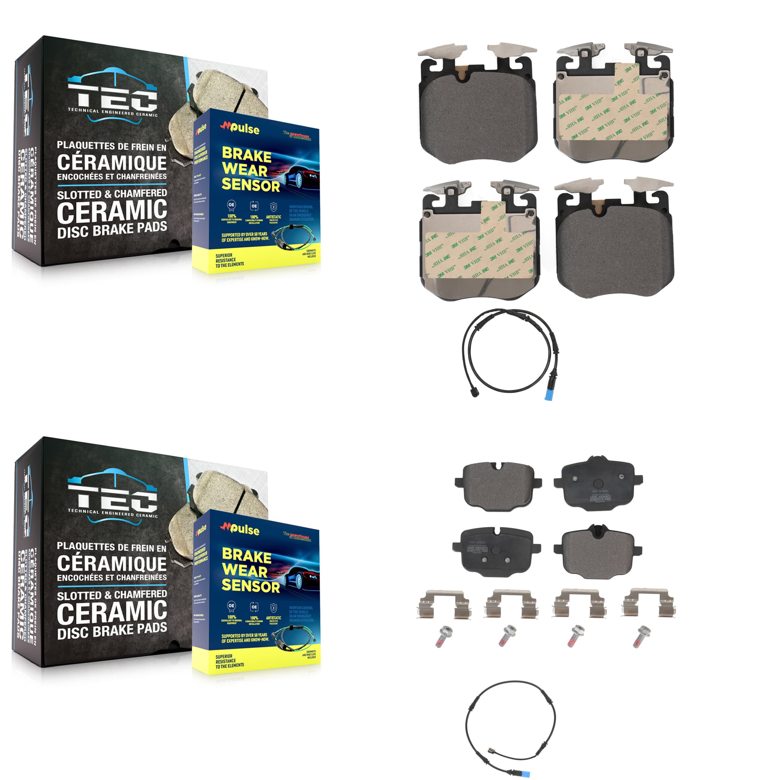 Positive Plus - KPW-100058 - Front and Rear Disc Brake Pad Kits image 1
