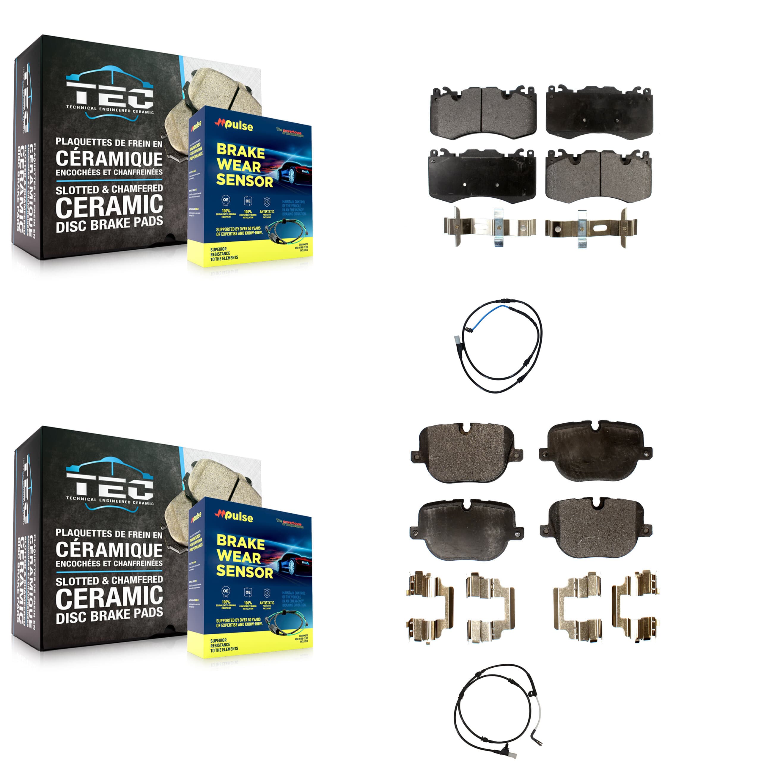 Positive Plus - KPW-100065 - Front and Rear Disc Brake Pad Kits image 1
