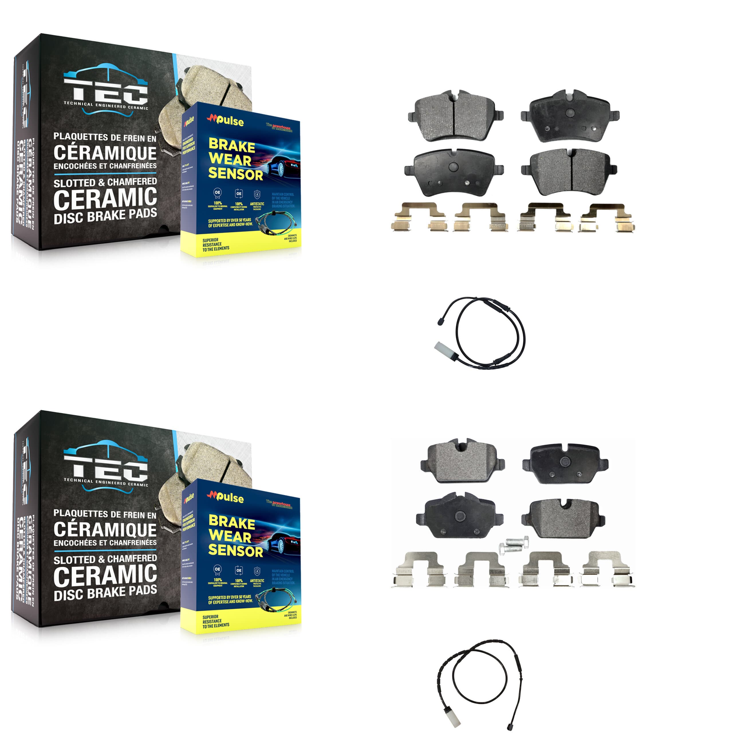 Positive Plus - KPW-100069 - Front and Rear Disc Brake Pad Kits image 1