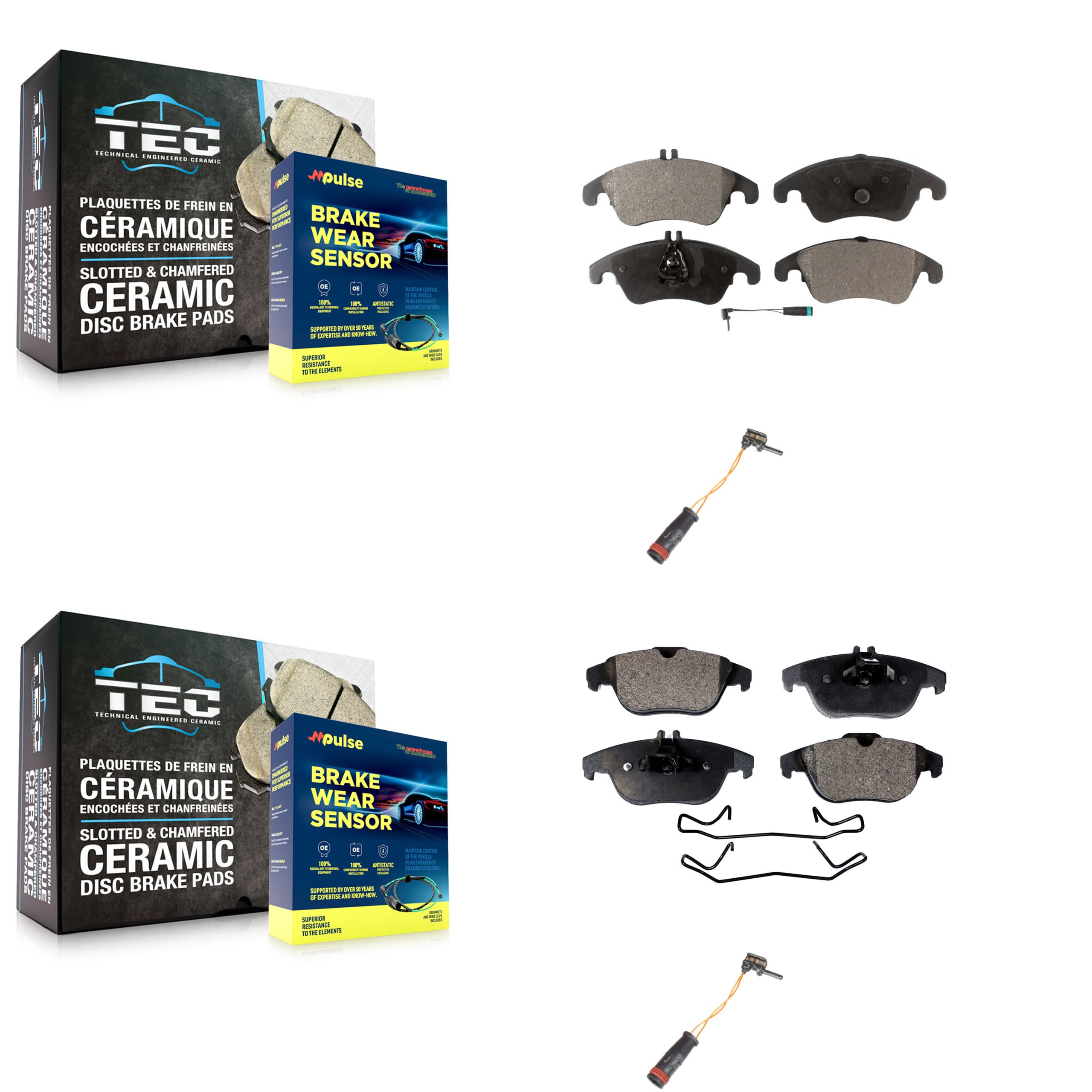 Positive Plus - KPW-100082 - Front and Rear Disc Brake Pad Kits image 1