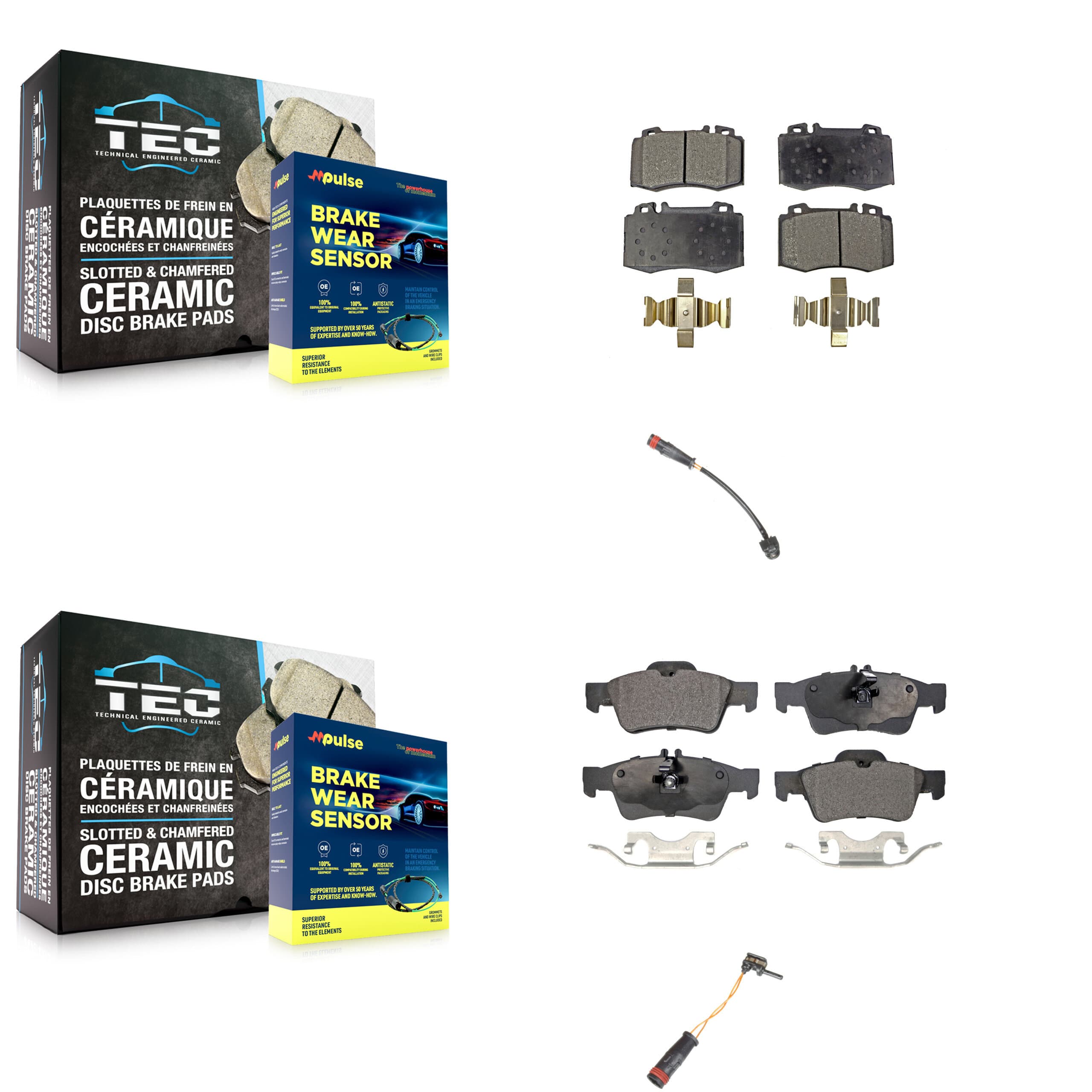 Positive Plus - KPW-100085 - Front and Rear Disc Brake Pad Kits image 1