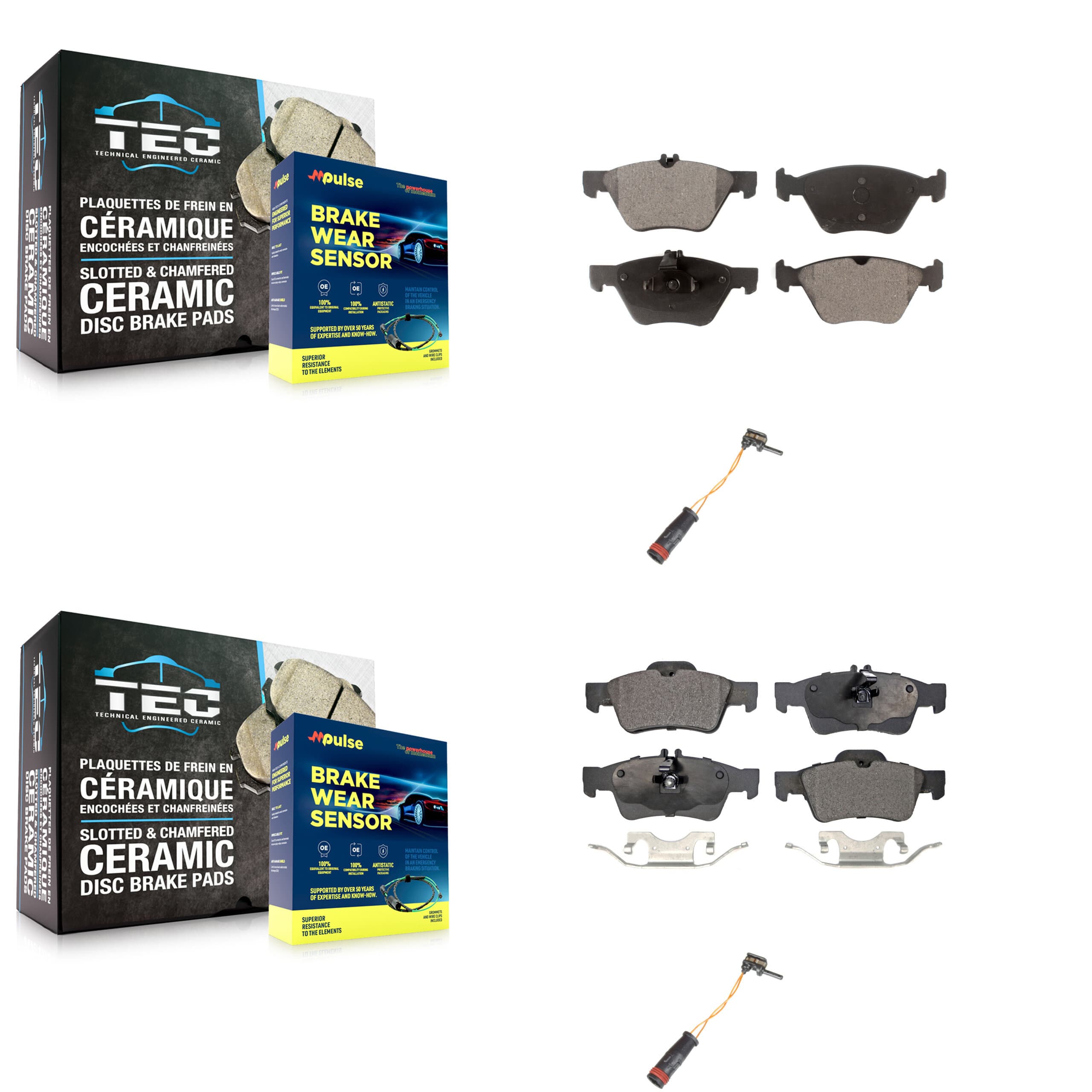 Positive Plus - KPW-100086 - Front and Rear Disc Brake Pad Kits image 1