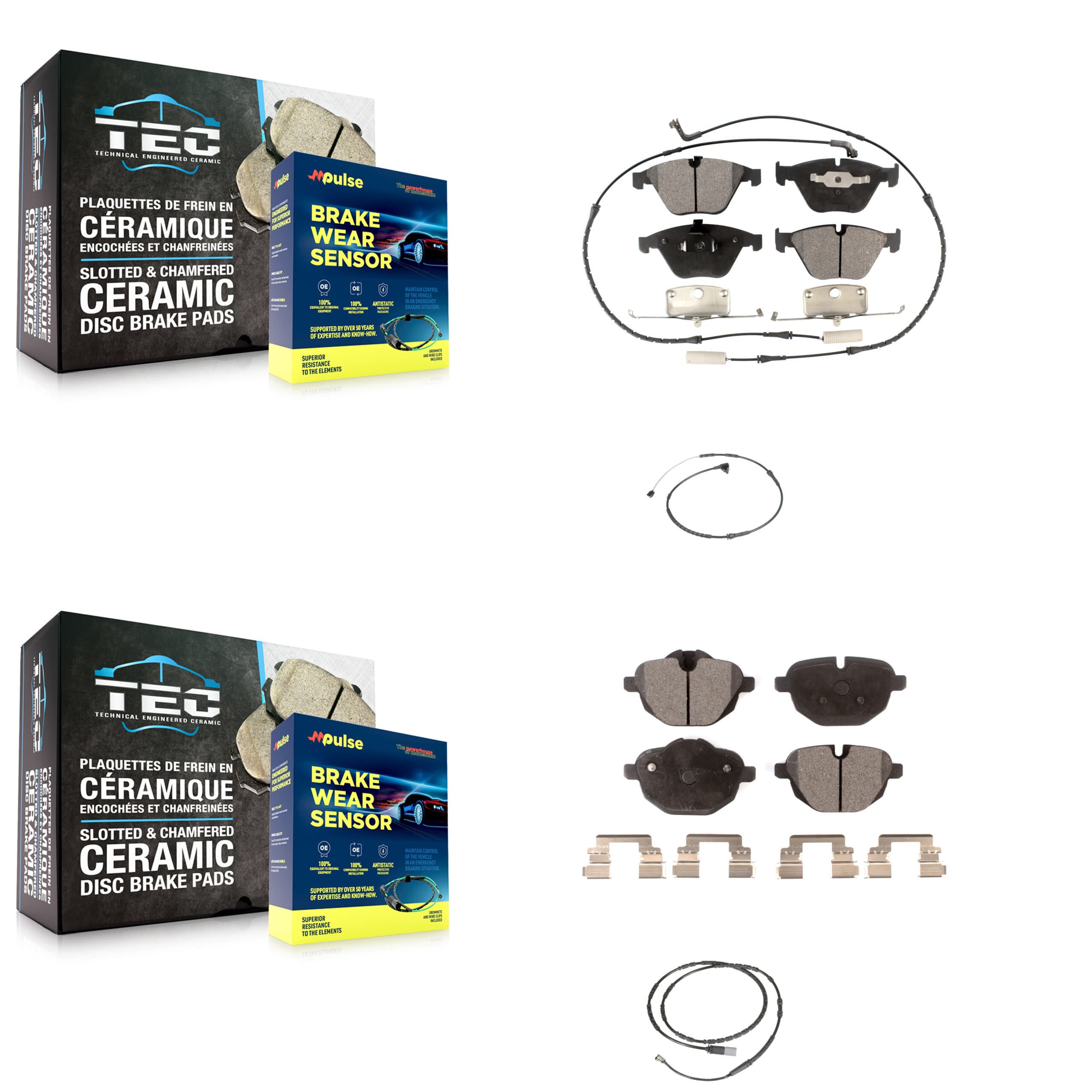 Positive Plus - KPW-100106 - Front and Rear Disc Brake Pad Kits image 1