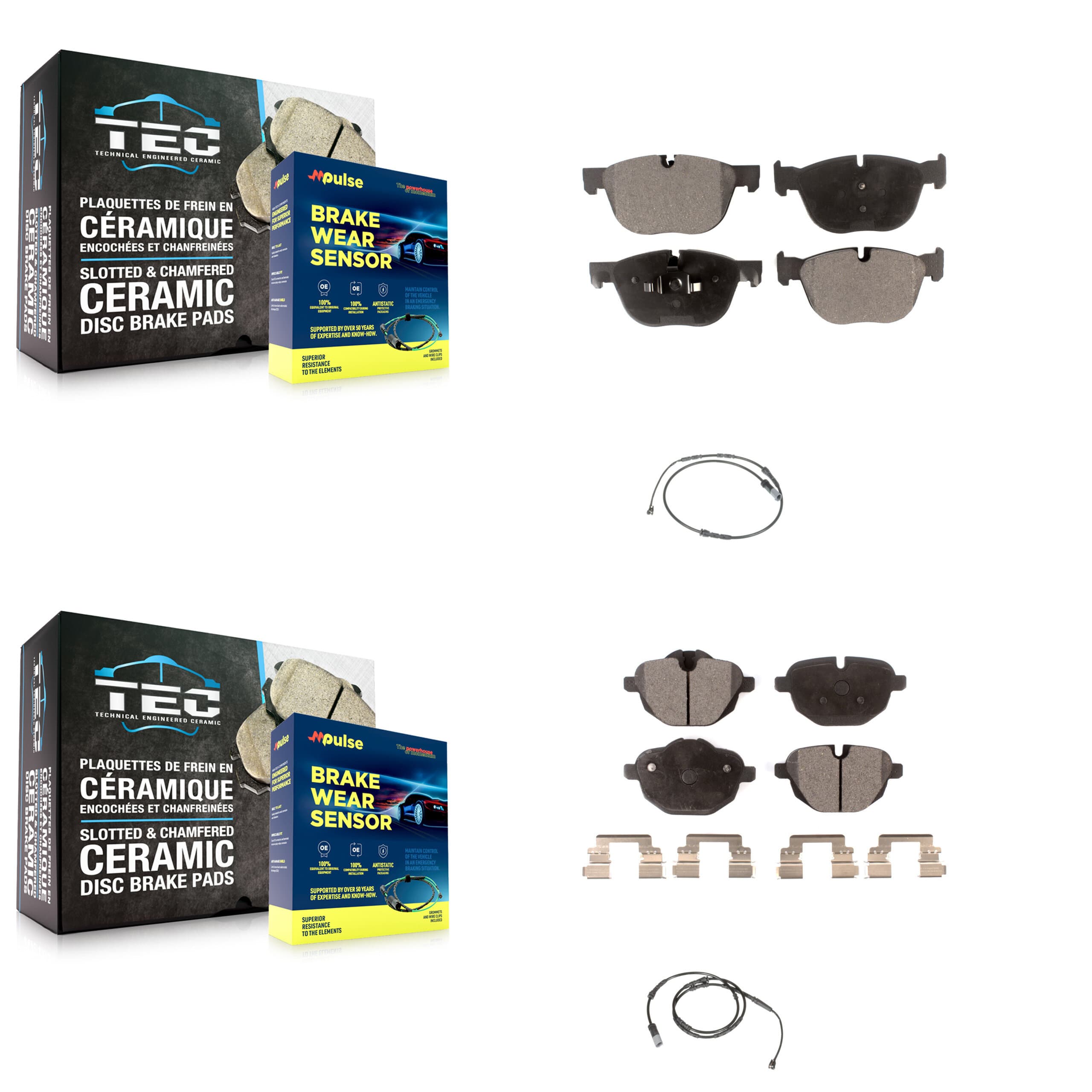 Positive Plus - KPW-100108 - Front and Rear Disc Brake Pad Kits image 1