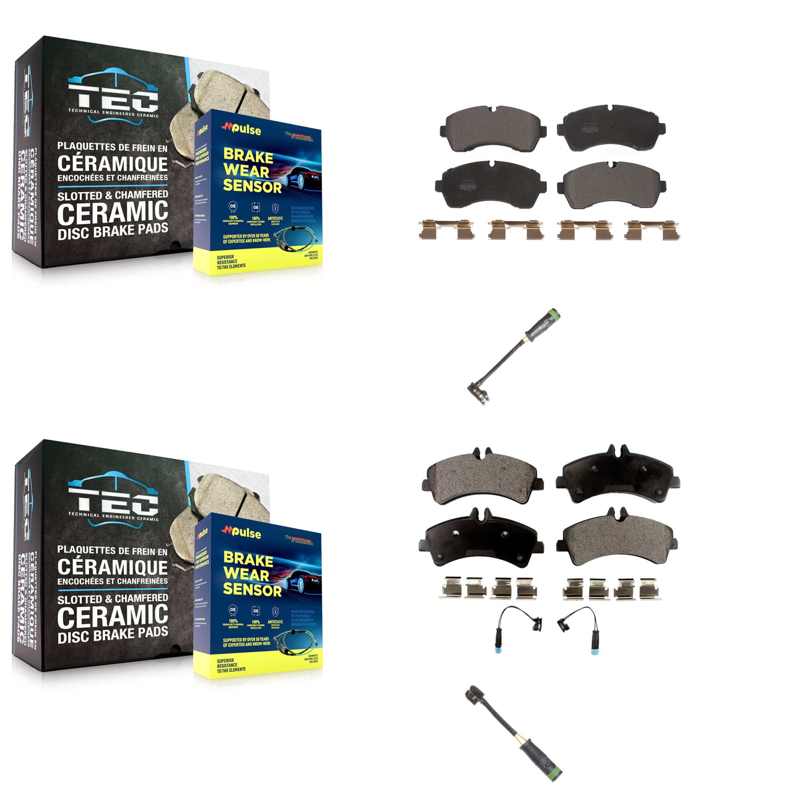 Positive Plus - KPW-100120 - Front and Rear Disc Brake Pad Kits image 1