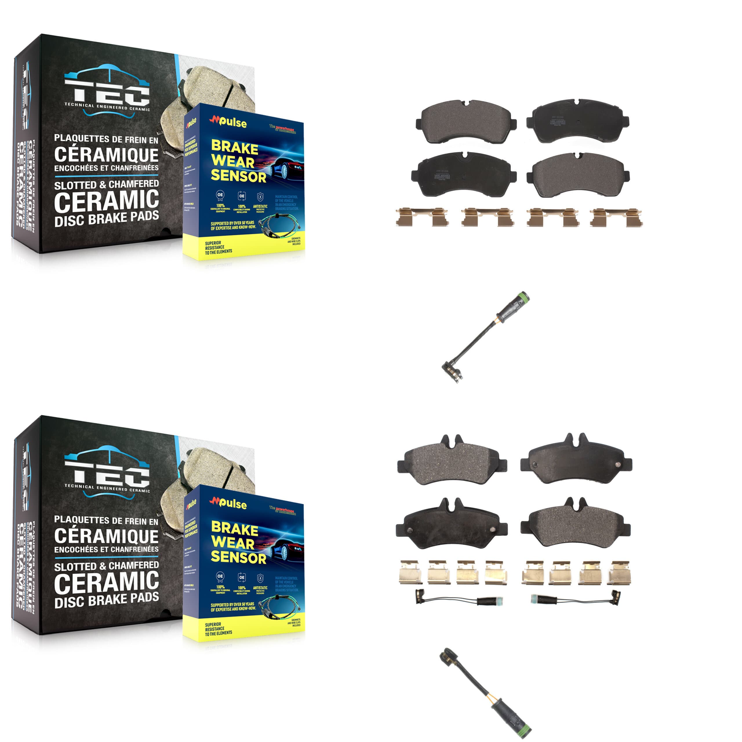 Positive Plus - KPW-100122 - Front and Rear Disc Brake Pad Kits image 1