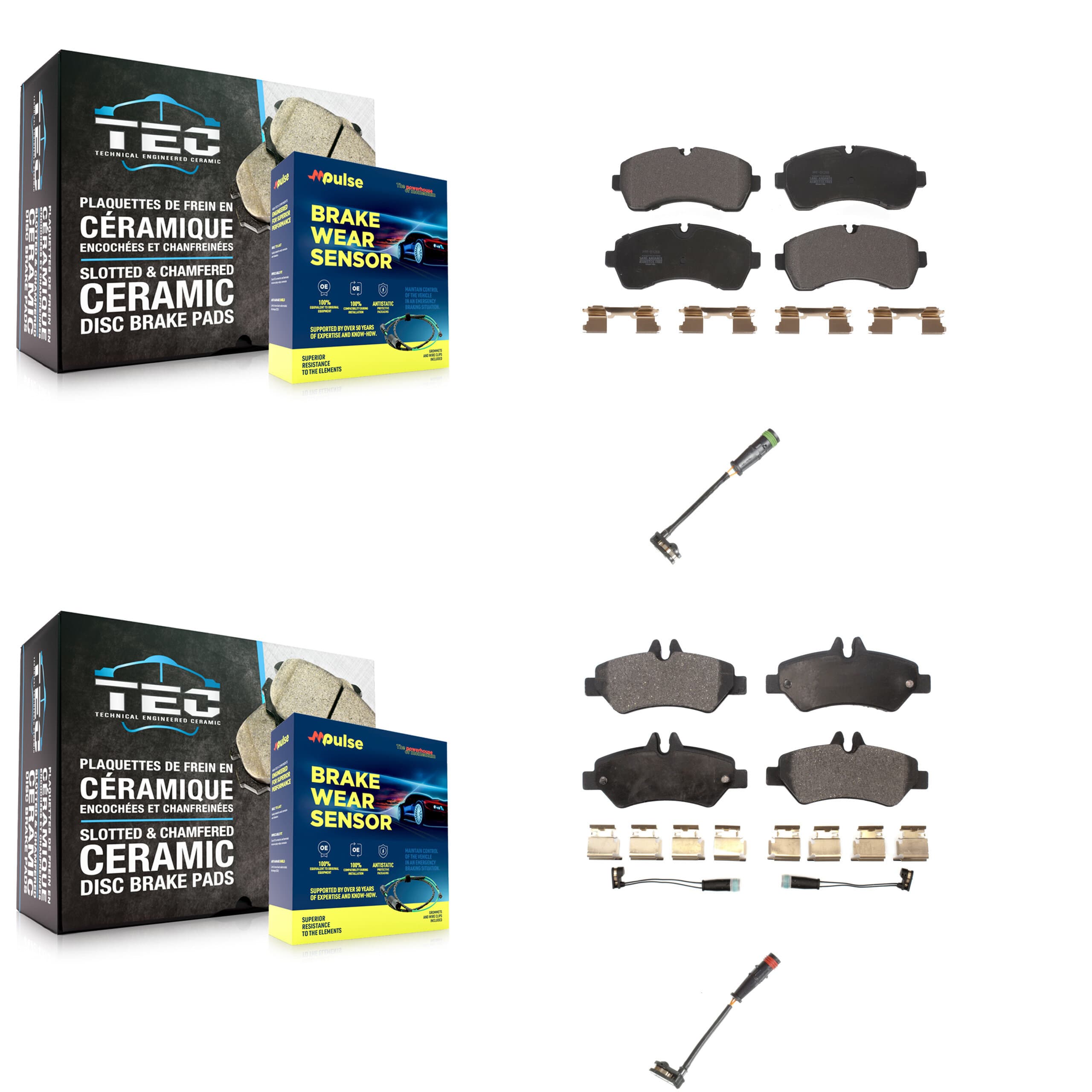 Positive Plus - KPW-100123 - Front and Rear Disc Brake Pad Kits image 1