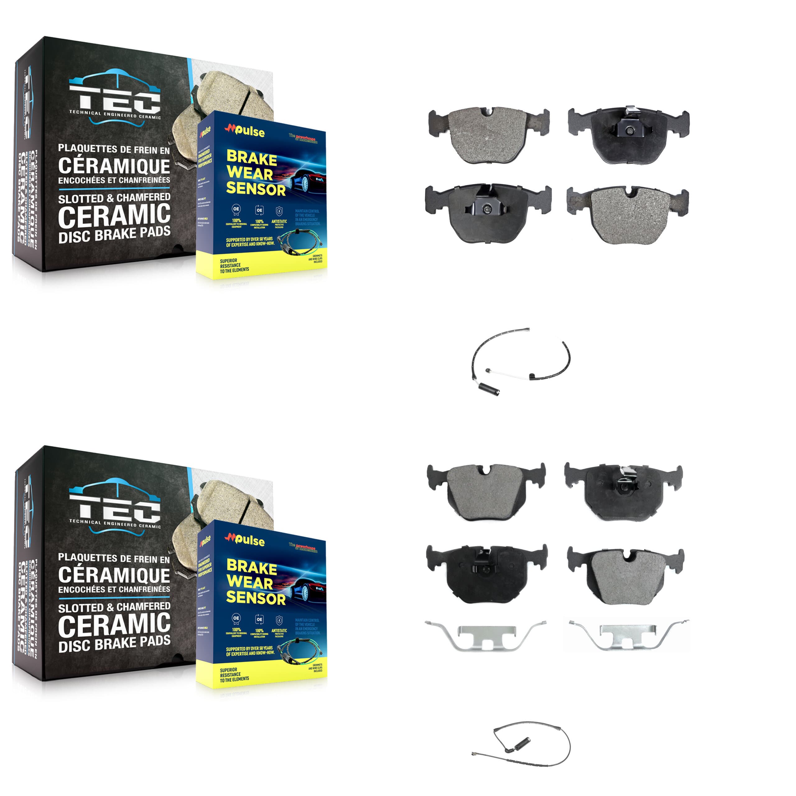 Positive Plus - KPW-100131 - Front and Rear Disc Brake Pad Kits image 1