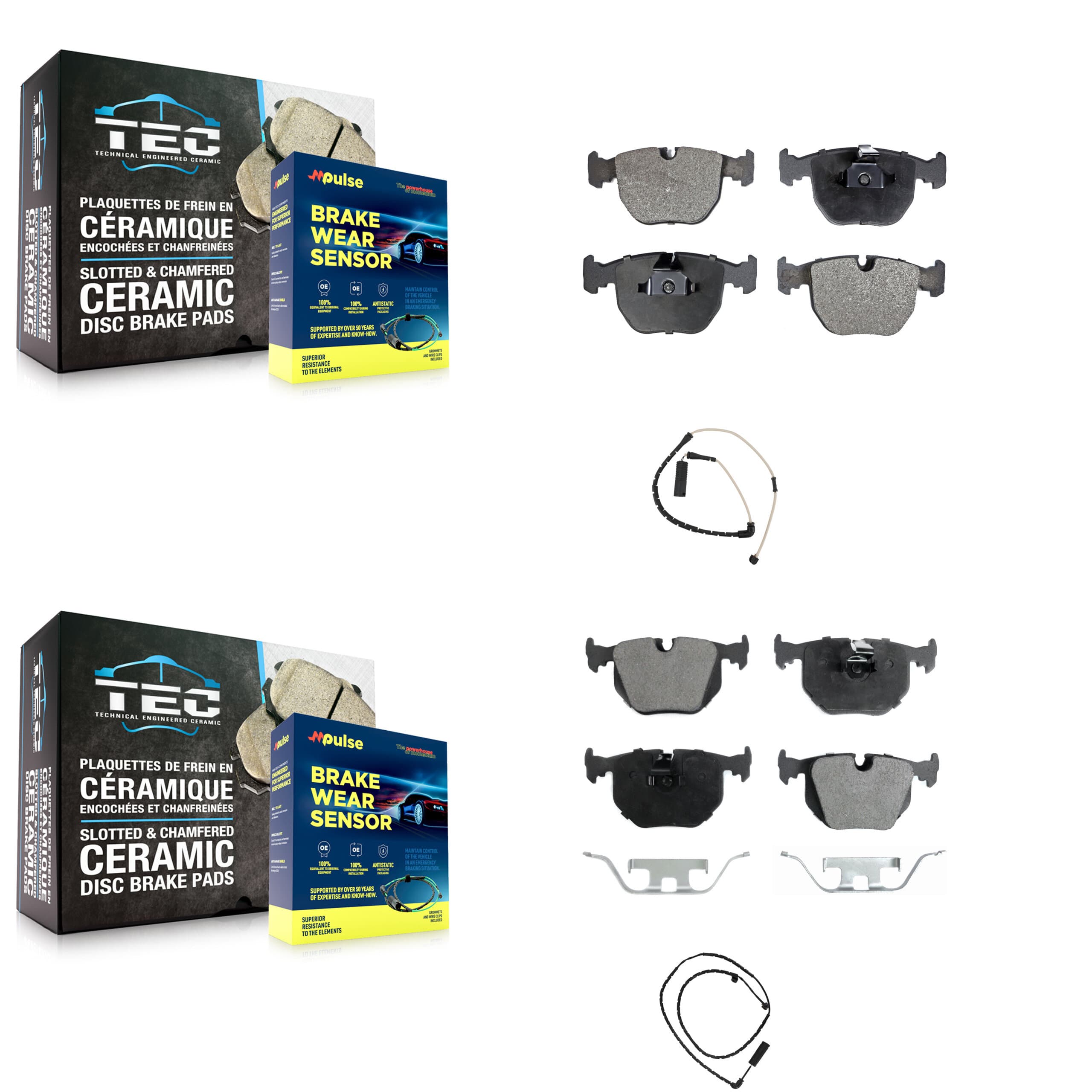 Positive Plus - KPW-100132 - Front and Rear Disc Brake Pad Kits image 1