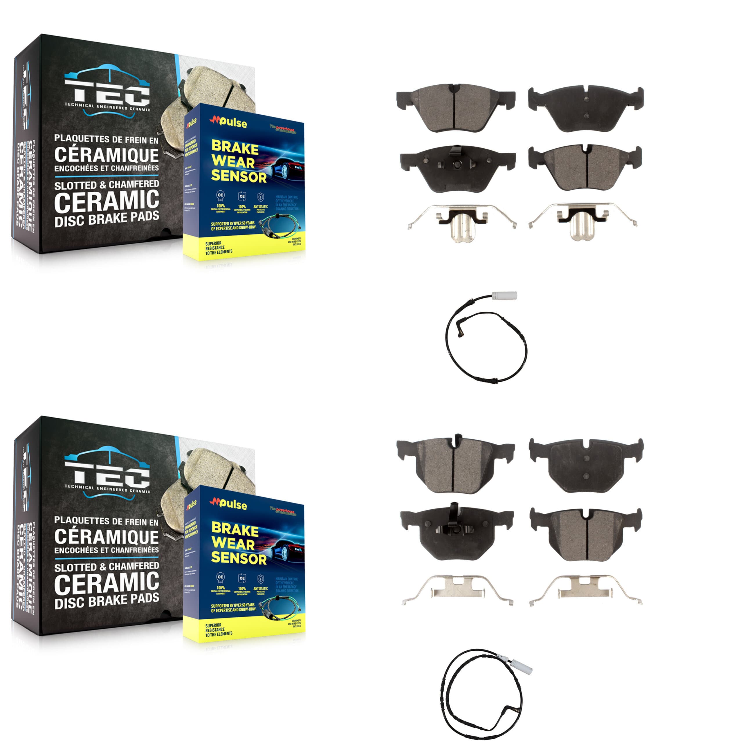 Positive Plus - KPW-100198 - Front and Rear Disc Brake Pad Kits image 1