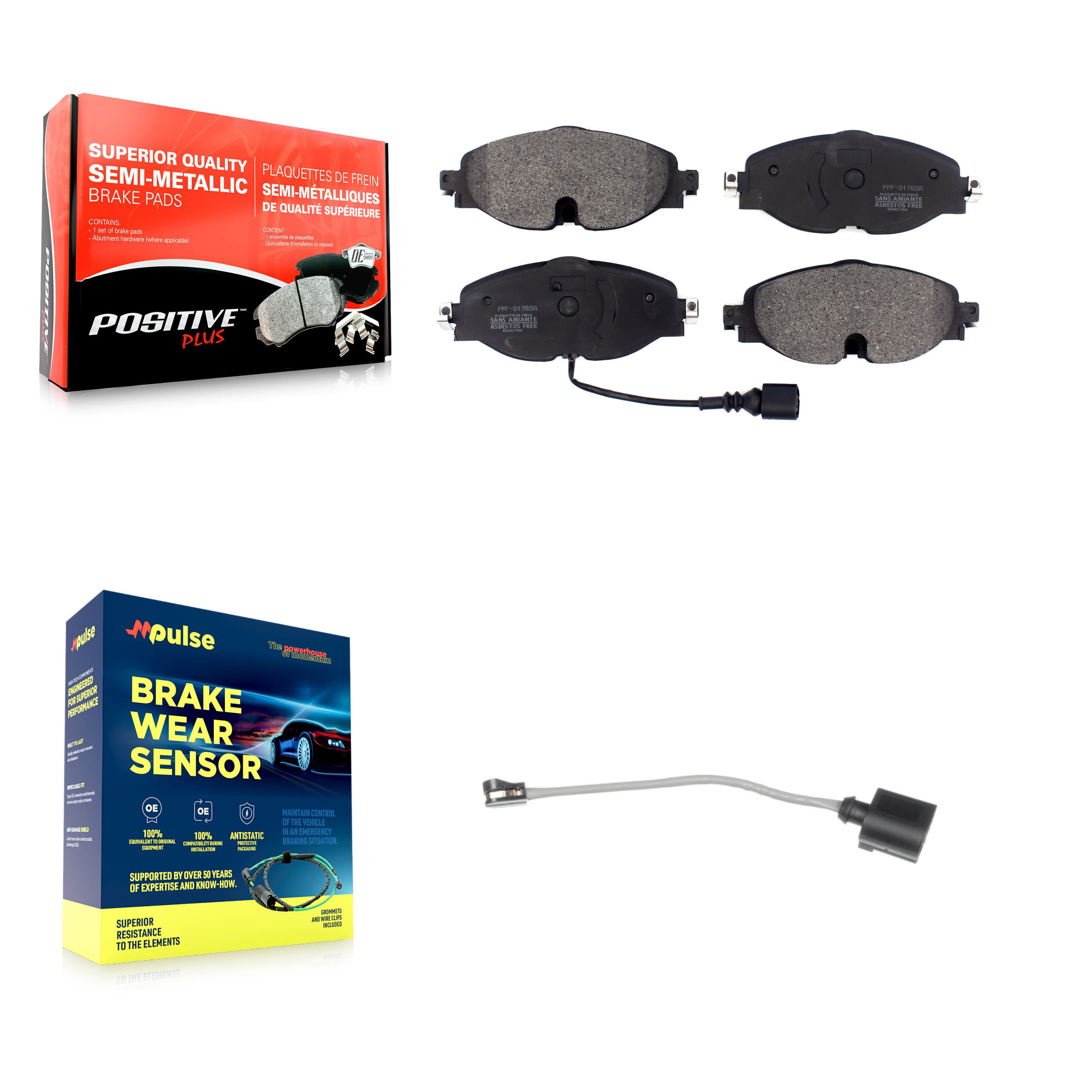 Positive Plus - KPW-100656 - Front Disc Brake Pad Kits image 1