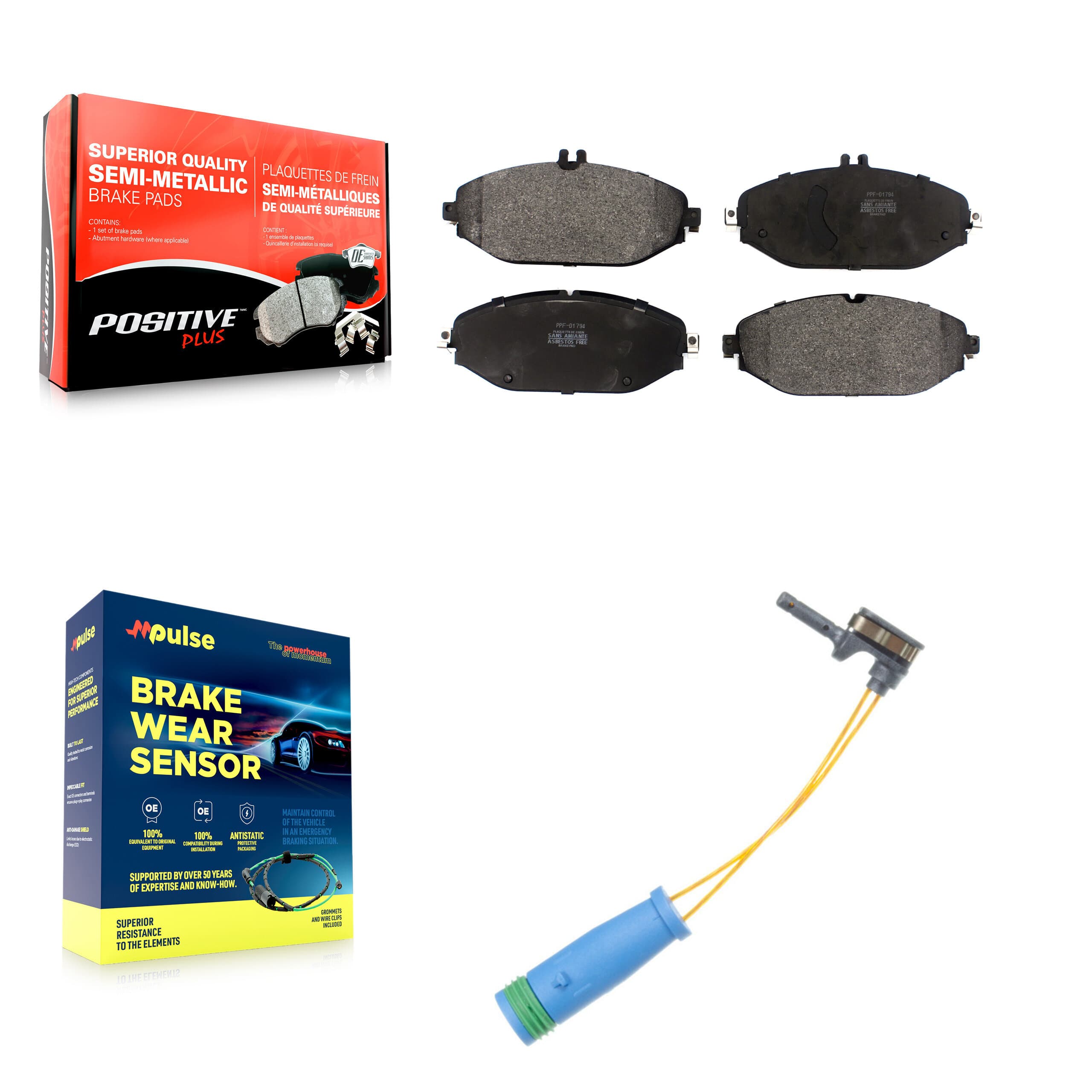 Positive Plus - KPW-100740 - Front Disc Brake Pad Kits image 1