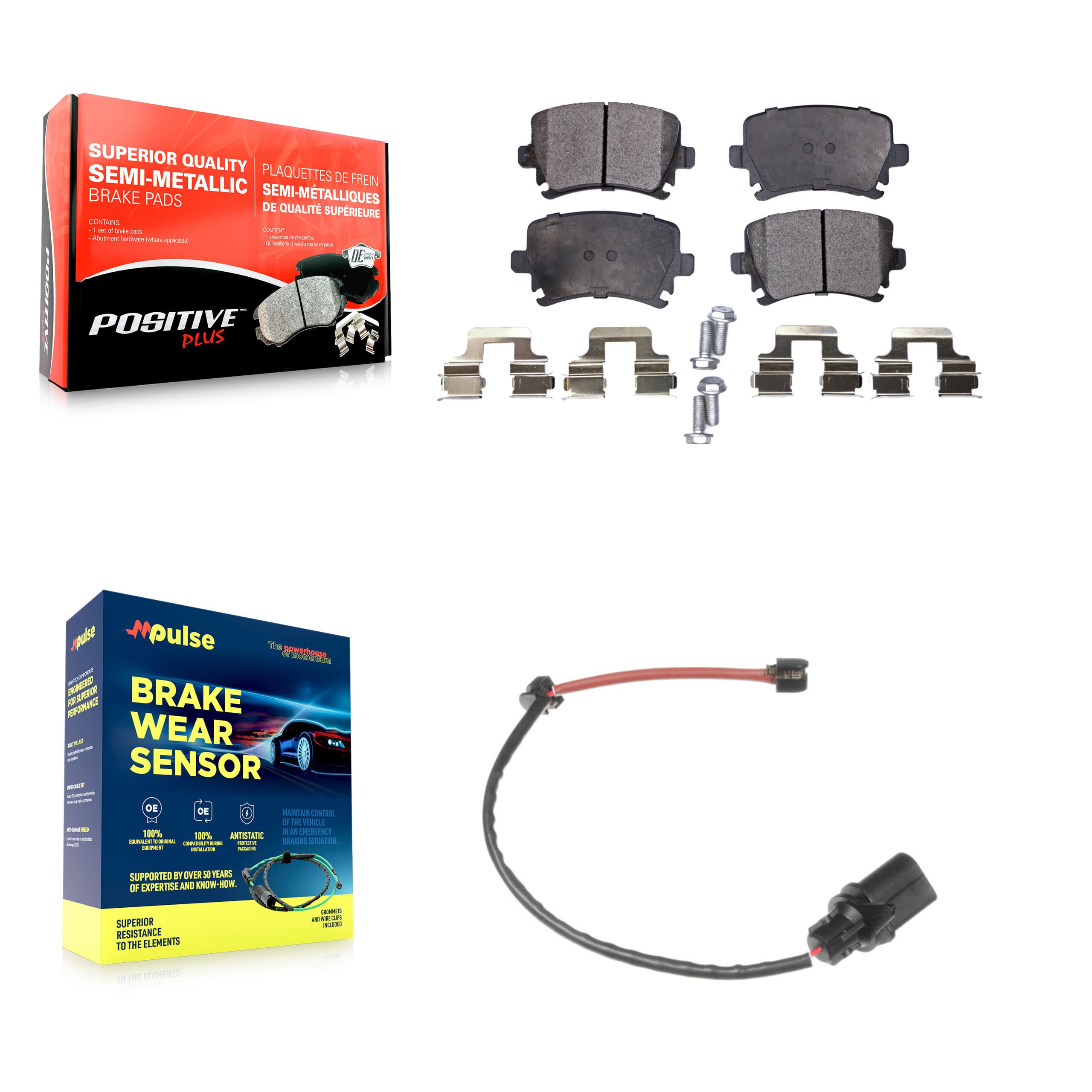 Positive Plus - KPW-100974 - Rear Disc Brake Pad Kits image 1