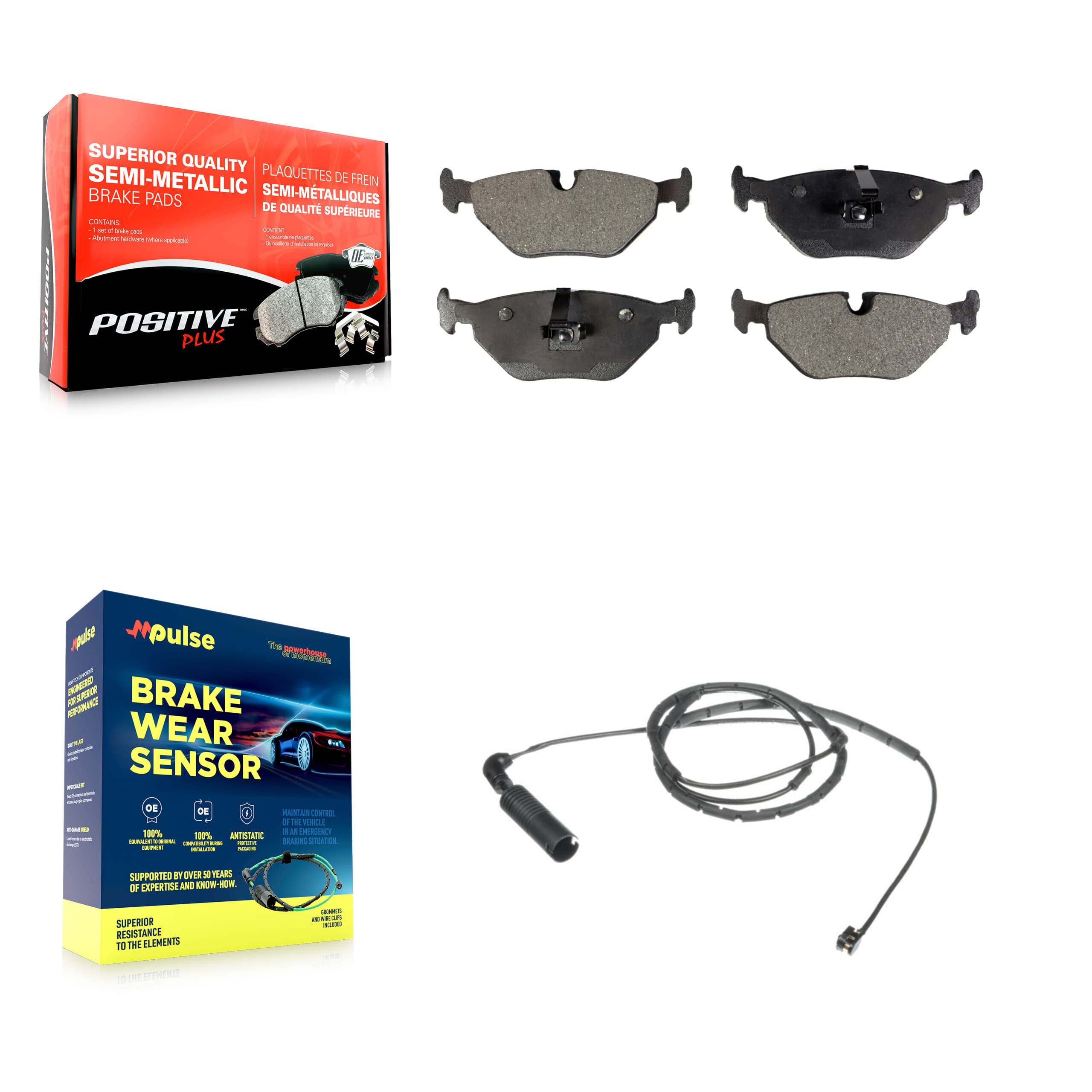 Positive Plus - KPW-101004 - Rear Disc Brake Pad Kits image 1