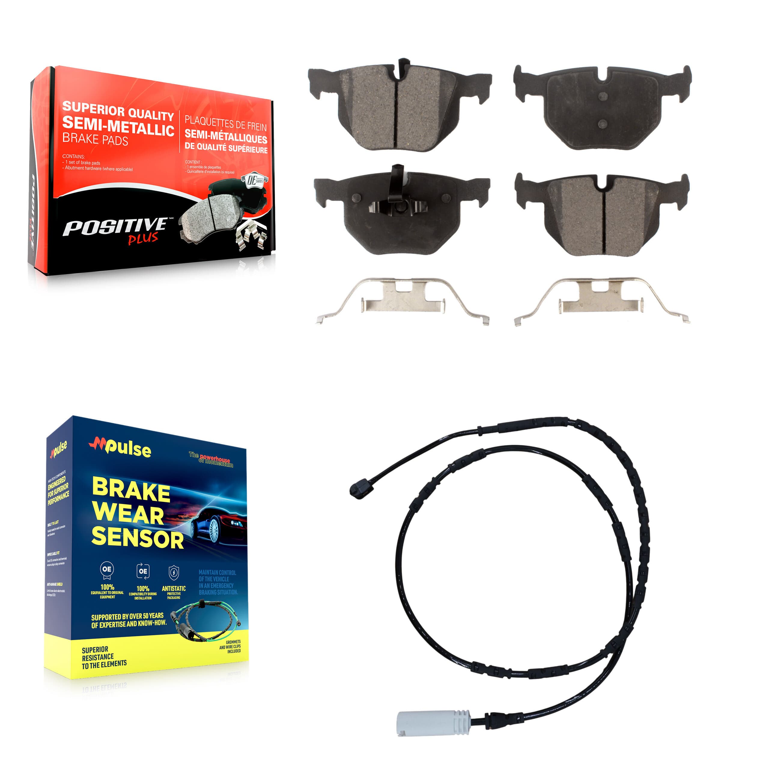 Positive Plus - KPW-101007 - Rear Disc Brake Pad Kits image 1