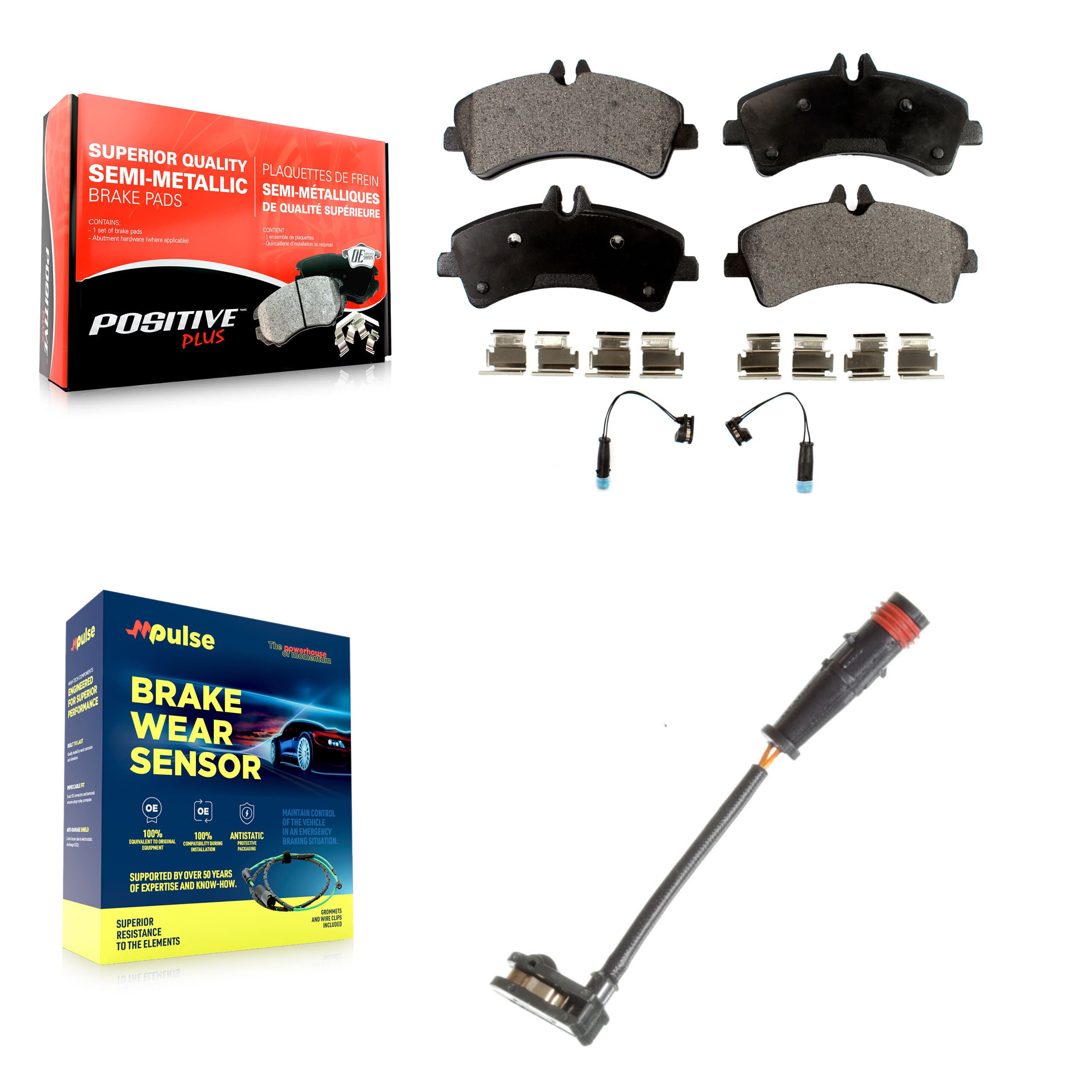 Positive Plus - KPW-101012 - Rear Disc Brake Pad Kits image 1