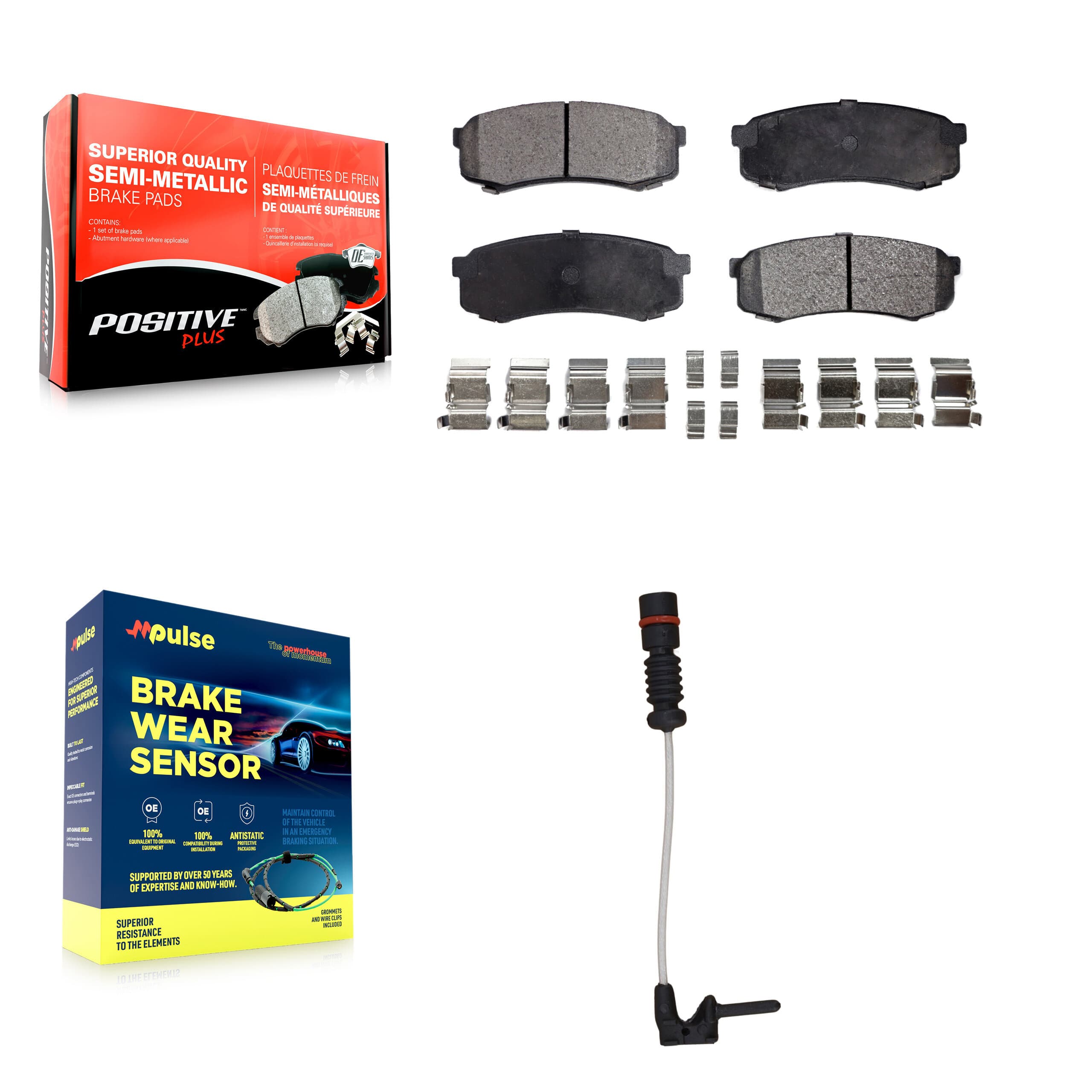 Positive Plus - KPW-101020 - Rear Disc Brake Pad Kits image 1