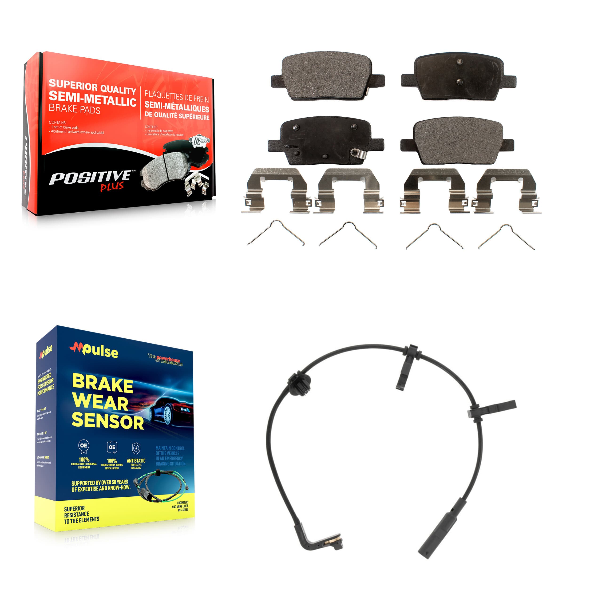 Positive Plus - KPW-101026 - Rear Disc Brake Pad Kits image 1