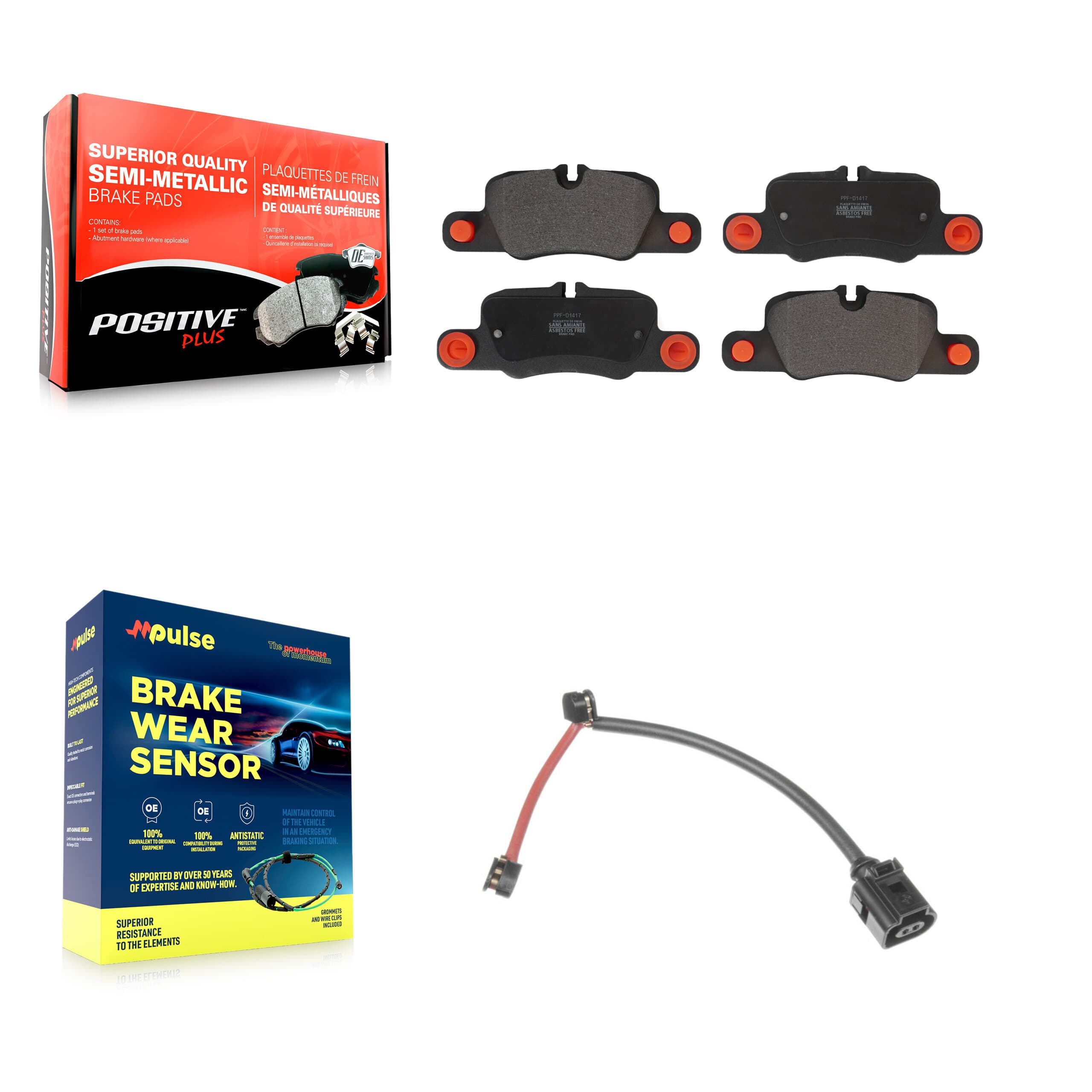 Positive Plus - KPW-101027 - Rear Disc Brake Pad Kits image 1