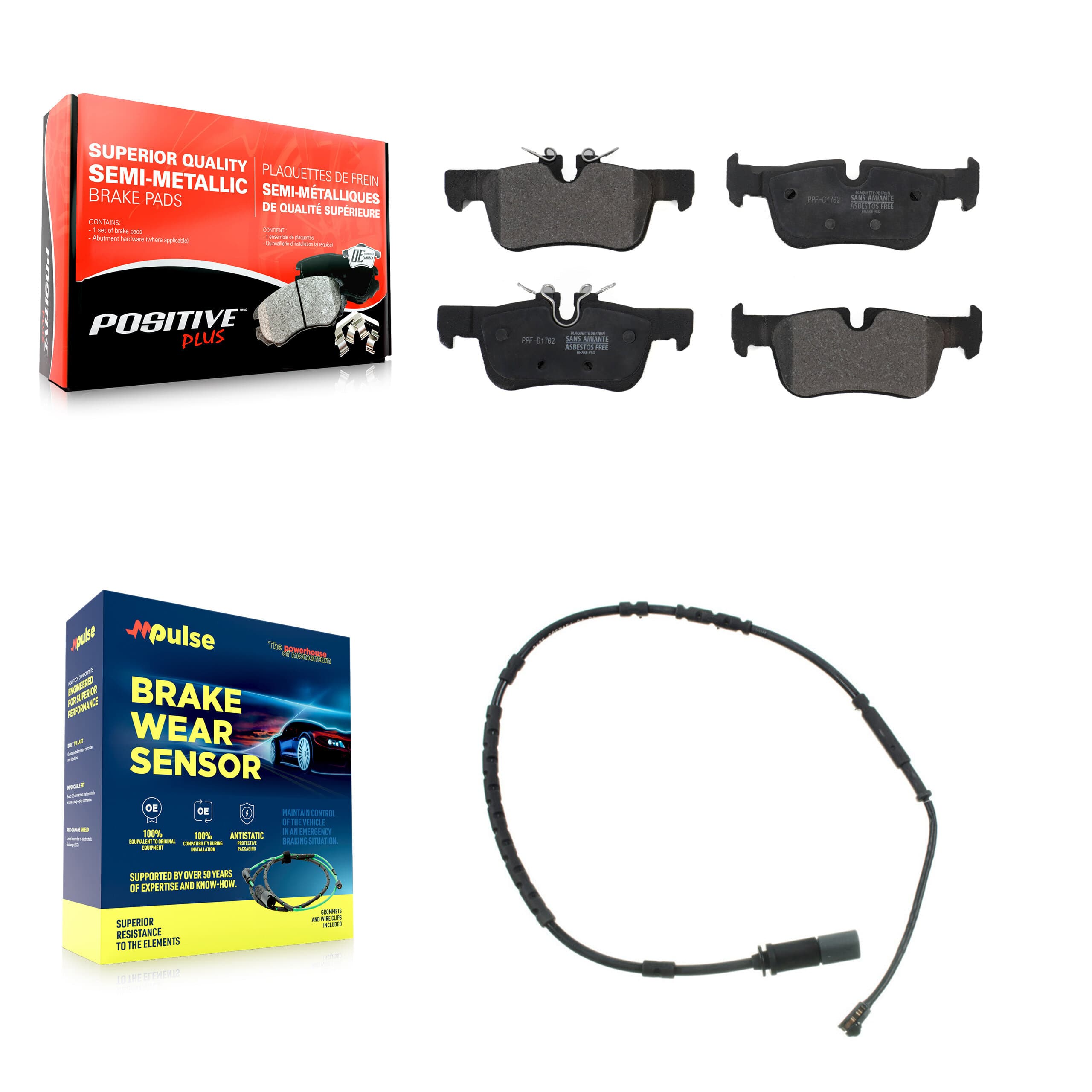 Positive Plus - KPW-101045 - Rear Disc Brake Pad Kits image 1