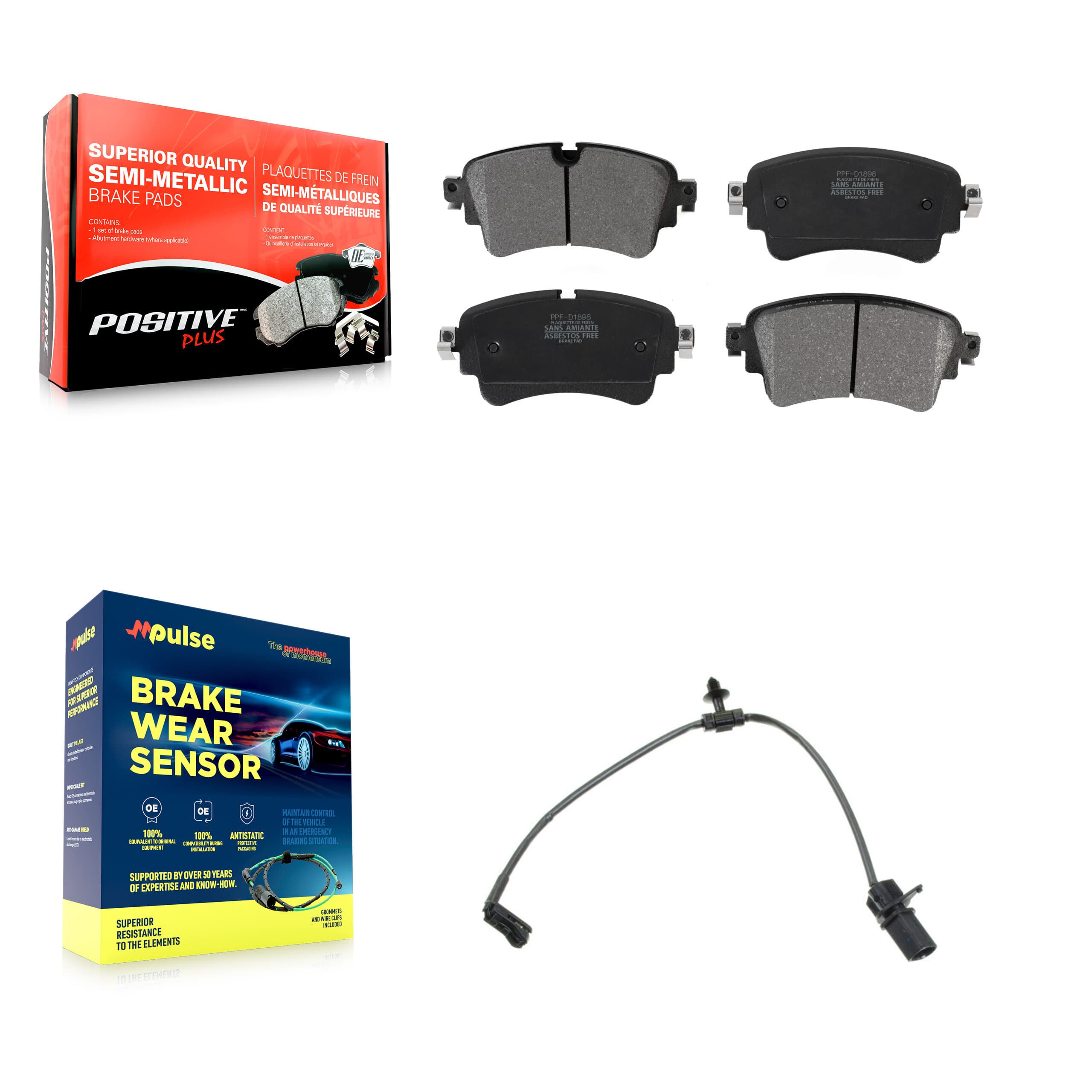 Positive Plus - KPW-101057 - Rear Disc Brake Pad Kits image 1