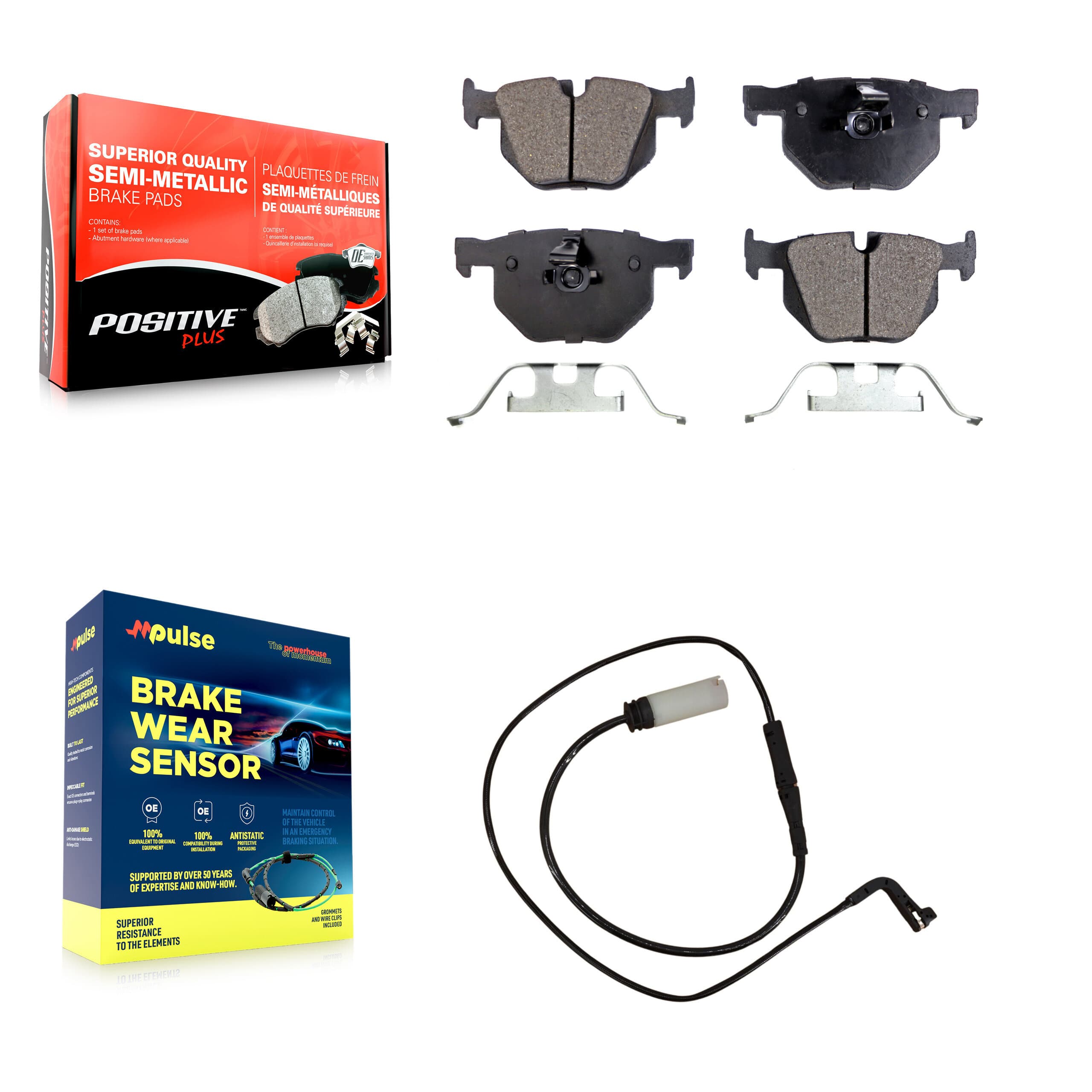 Positive Plus - KPW-101087 - Rear Disc Brake Pad Kits image 1