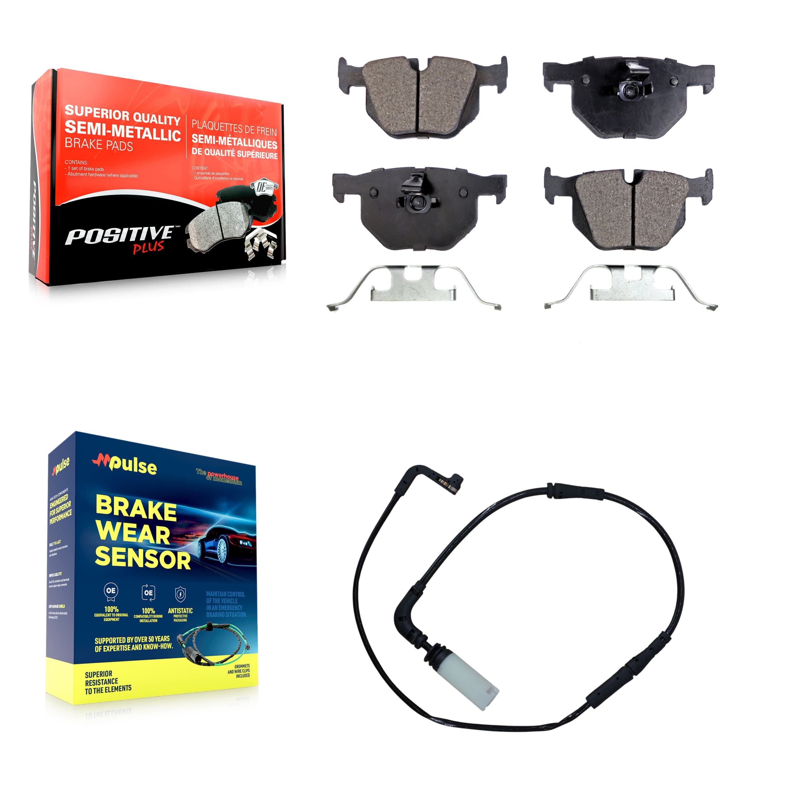 Positive Plus - KPW-101088 - Rear Disc Brake Pad Kits image 1