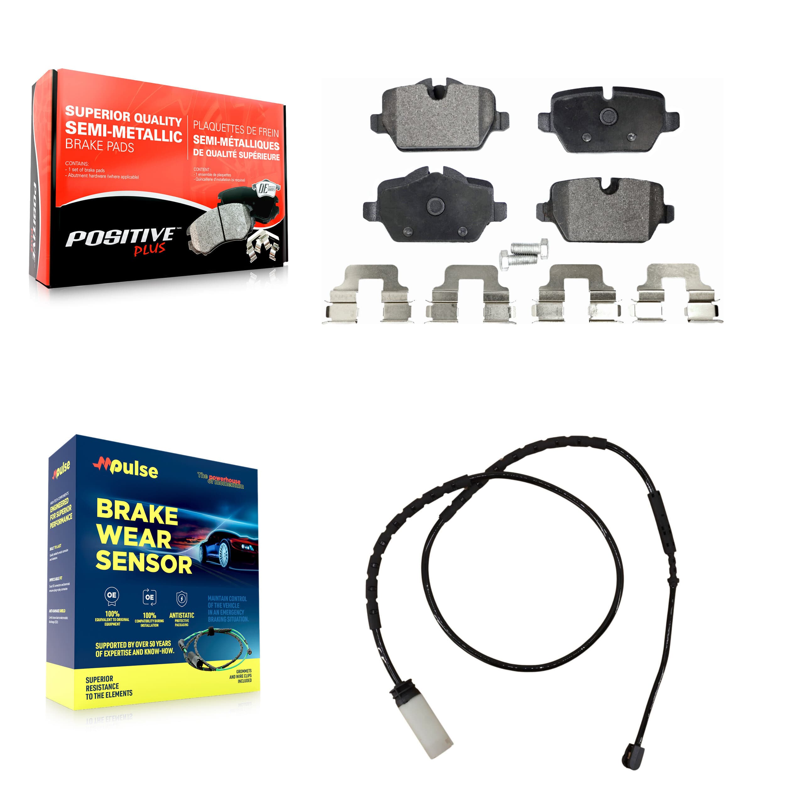 Positive Plus - KPW-101092 - Rear Disc Brake Pad Kits image 1