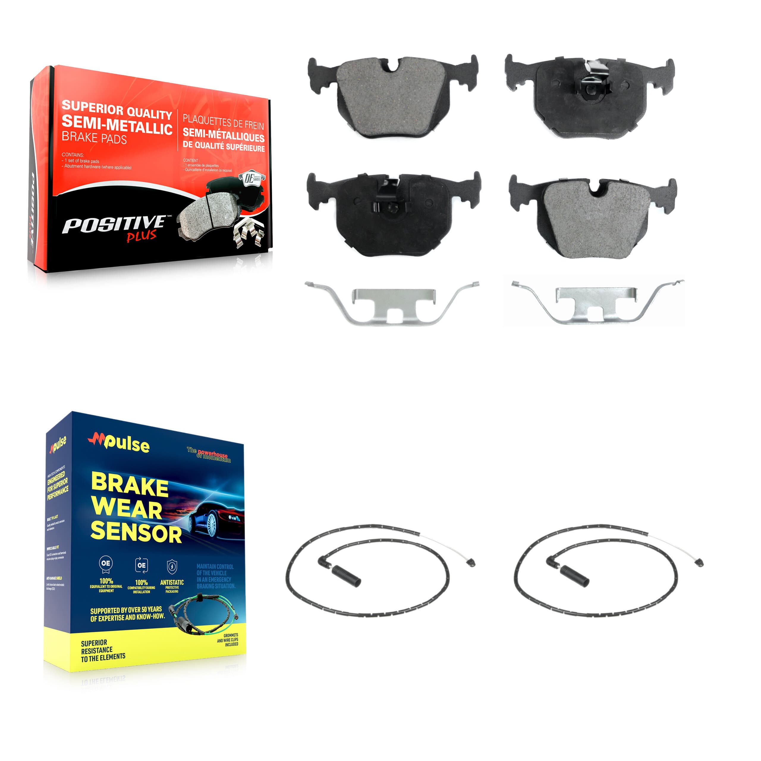 Positive Plus - KPW-101097 - Rear Disc Brake Pad Kits image 1