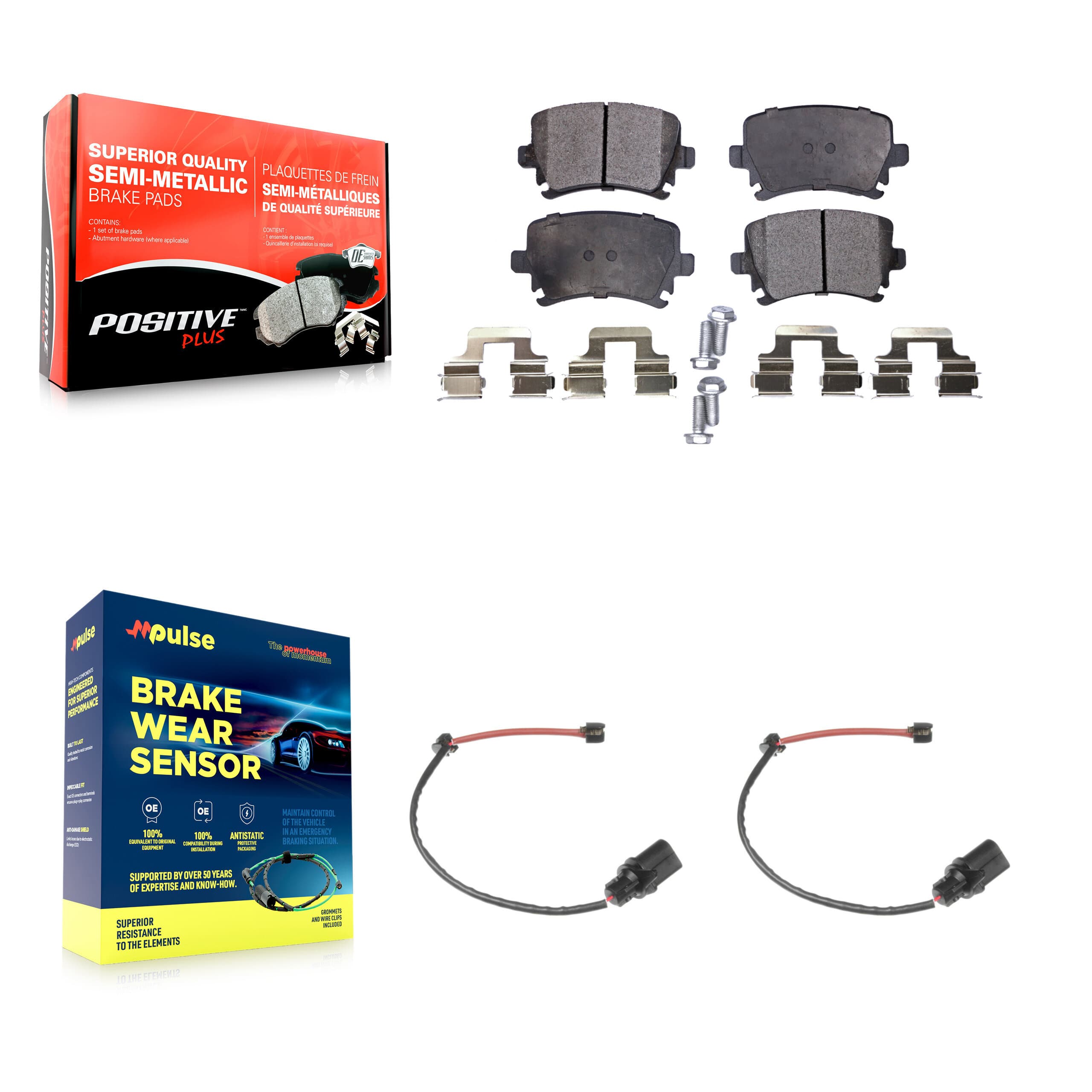Positive Plus - KPW-101110 - Rear Disc Brake Pad Kits image 1