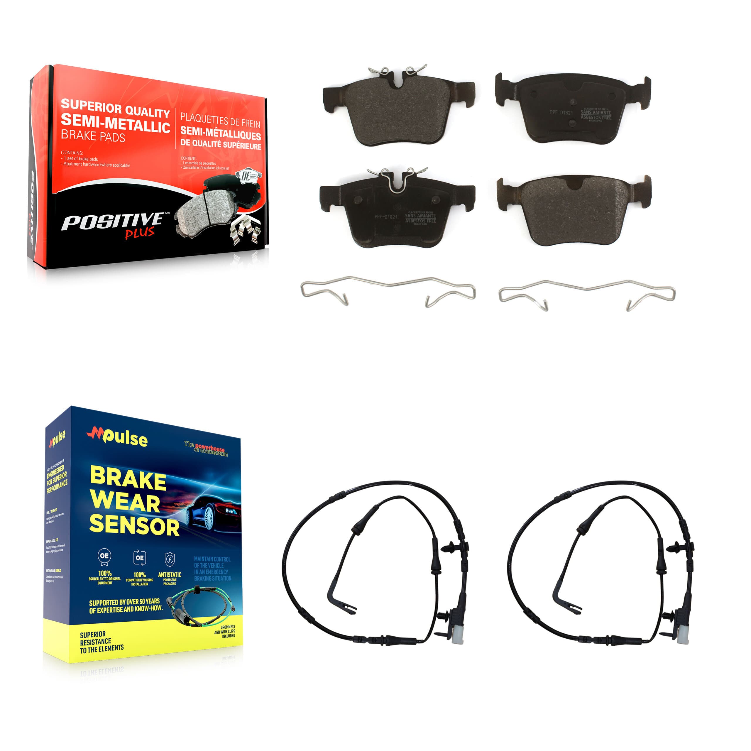 Positive Plus - KPW-101121 - Rear Disc Brake Pad Kits image 1