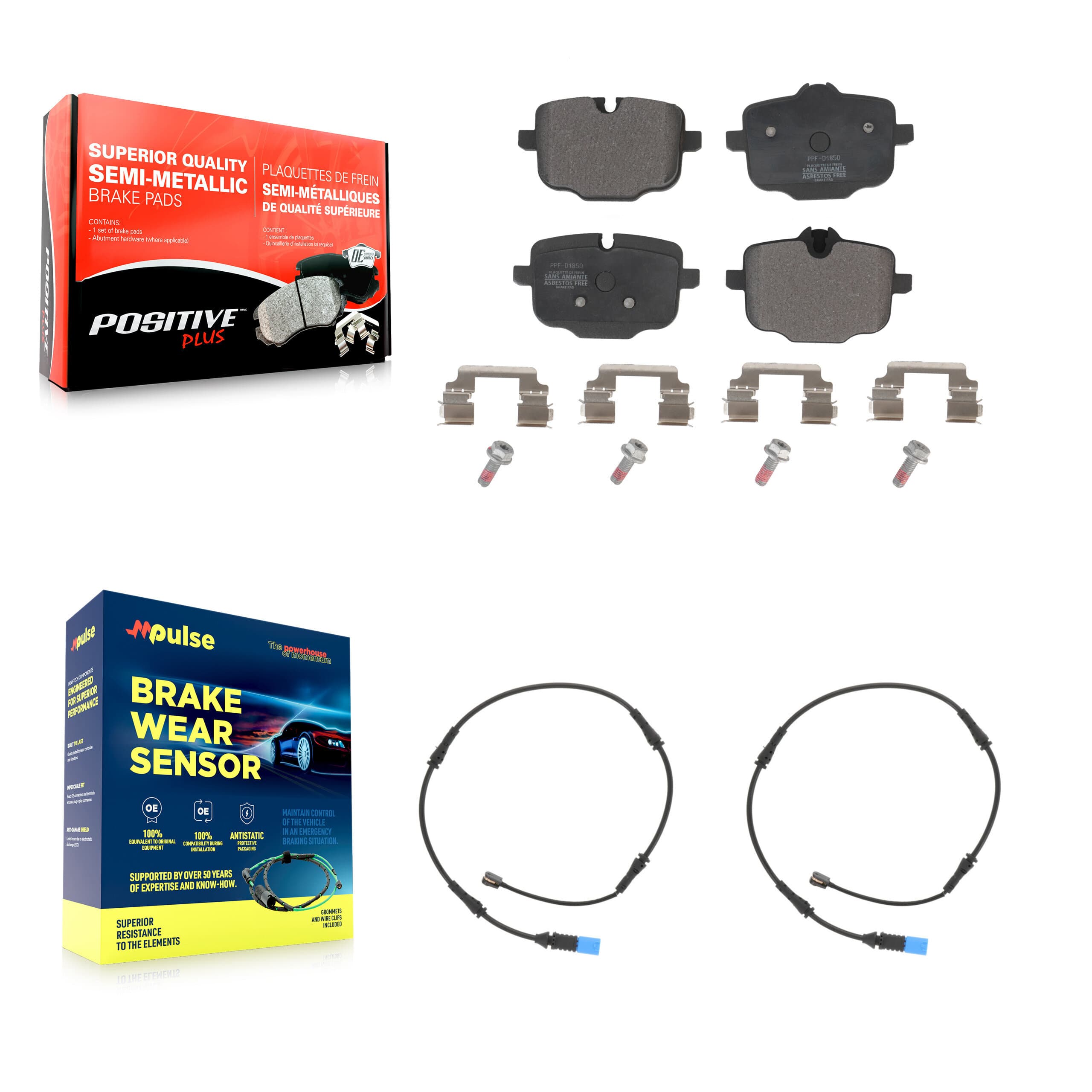 Positive Plus - KPW-101123 - Rear Disc Brake Pad Kits image 1