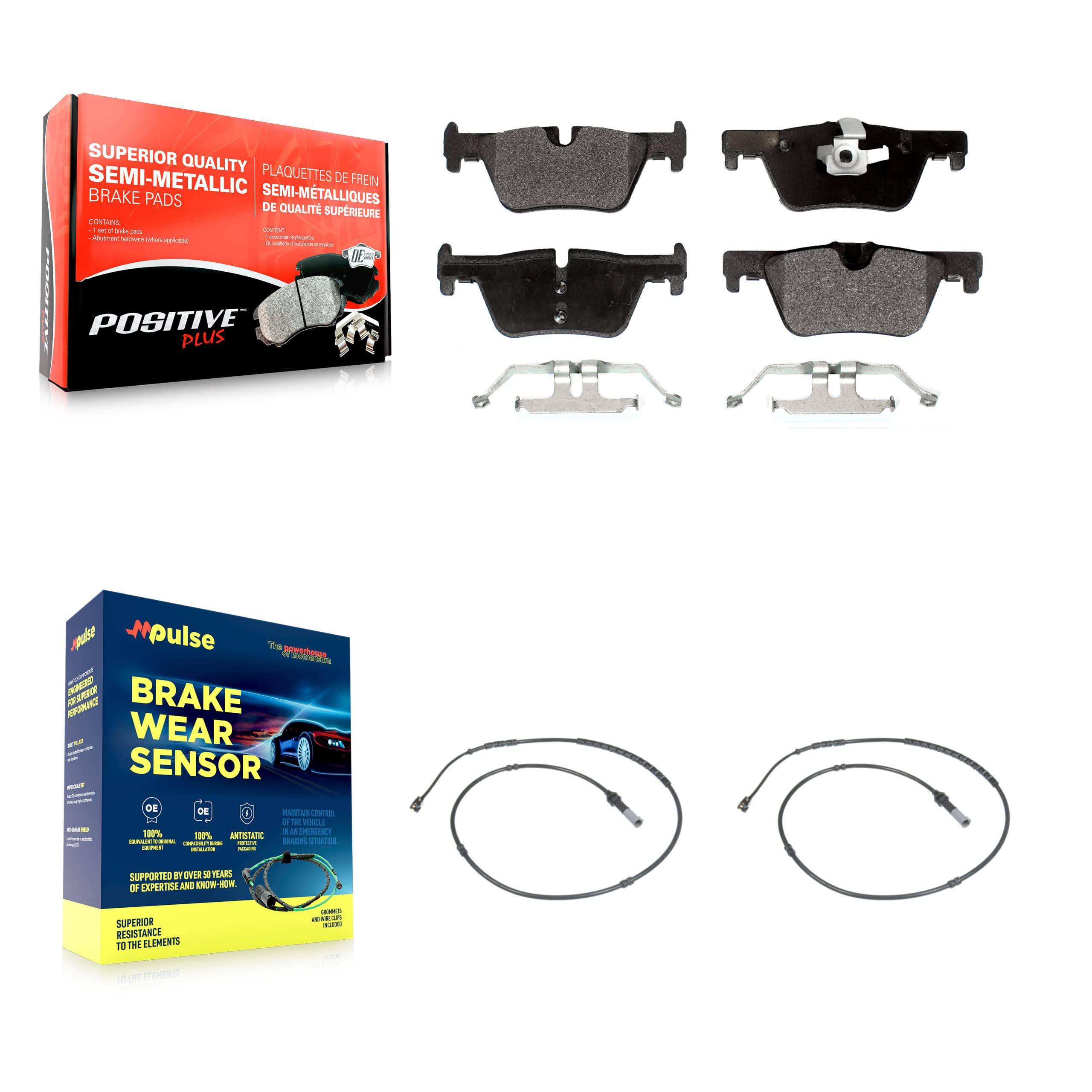 Positive Plus - KPW-101130 - Rear Disc Brake Pad Kits image 1