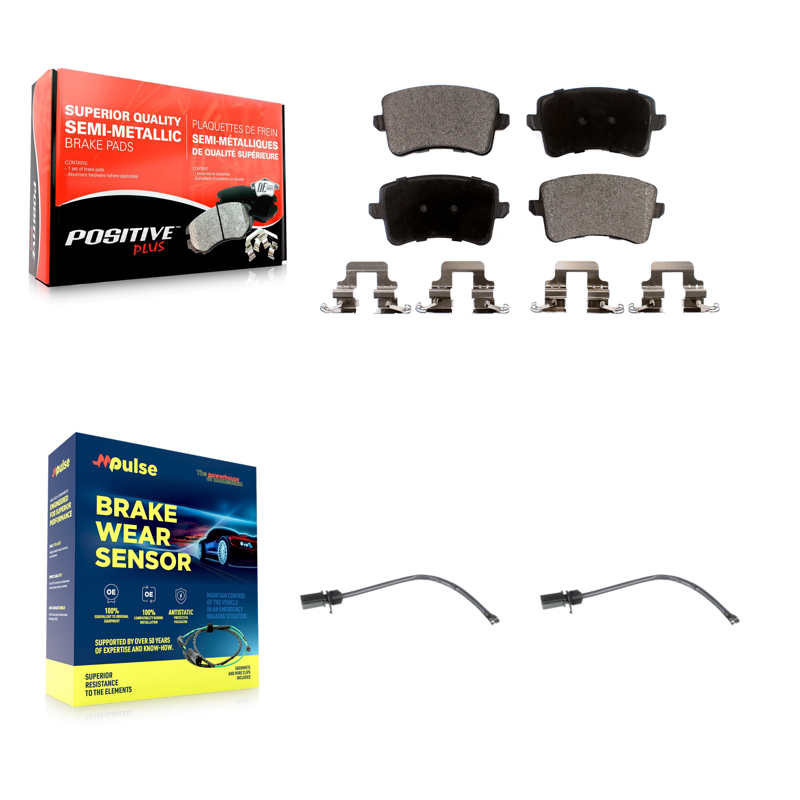Positive Plus - KPW-101136 - Rear Disc Brake Pad Kits image 1