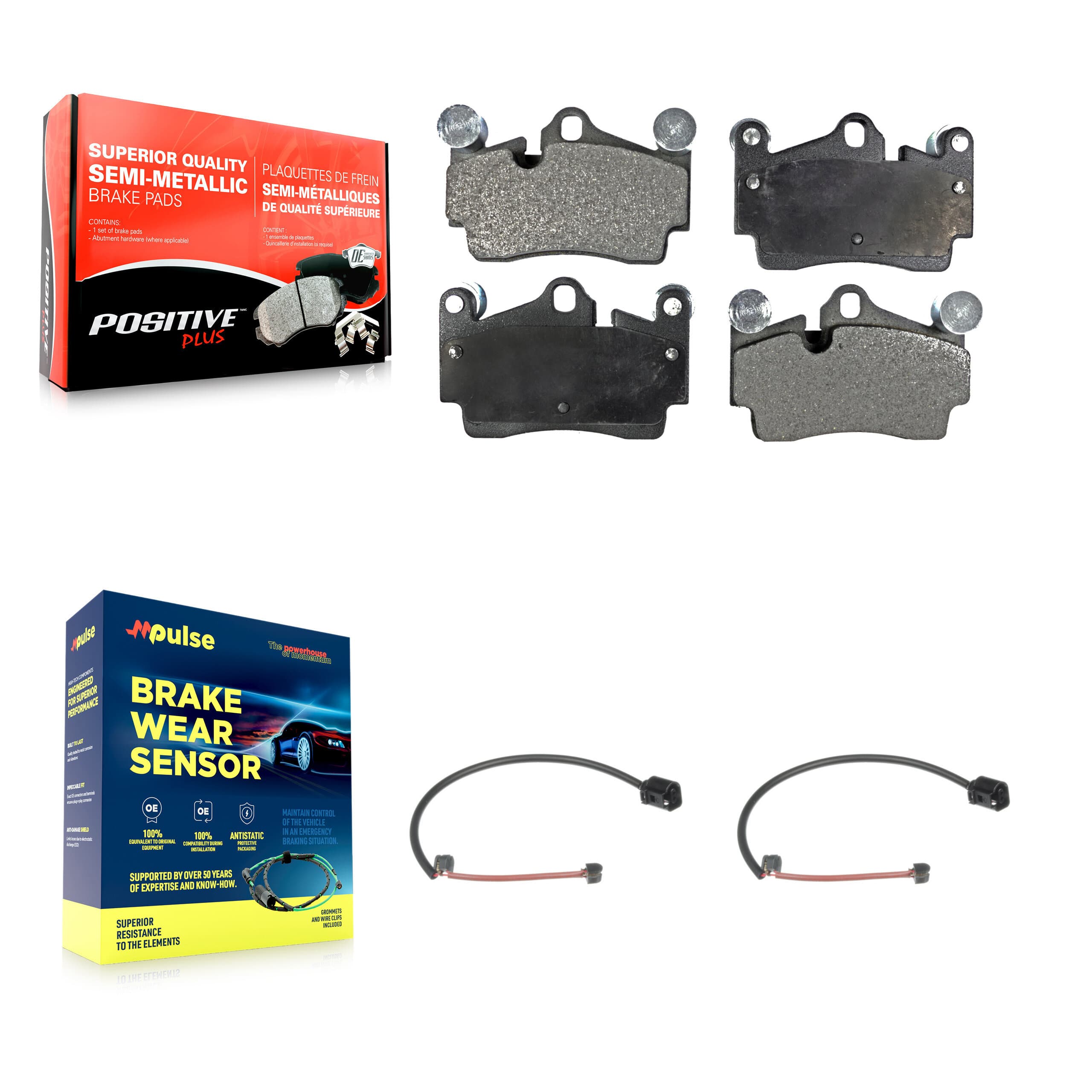 Positive Plus - KPW-101137 - Rear Disc Brake Pad Kits image 1