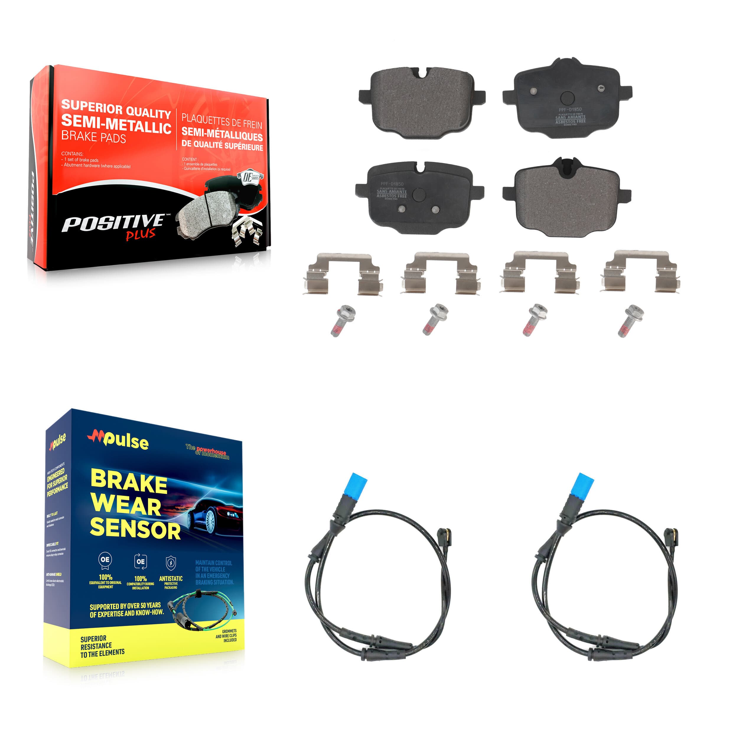 Positive Plus - KPW-101138 - Rear Disc Brake Pad Kits image 1