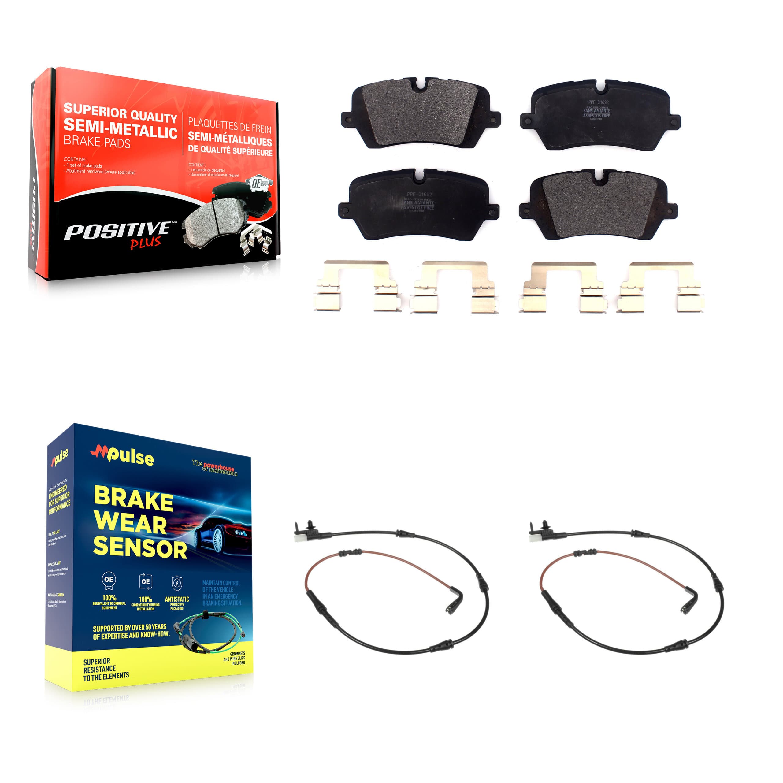 Positive Plus - KPW-101161 - Rear Disc Brake Pad Kits image 1