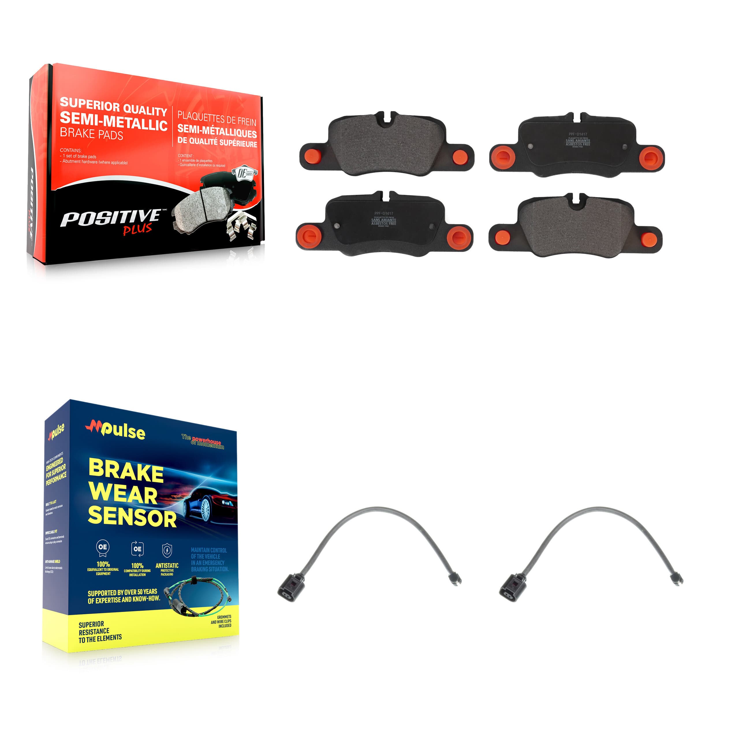 Positive Plus - KPW-101165 - Rear Disc Brake Pad Kits image 1