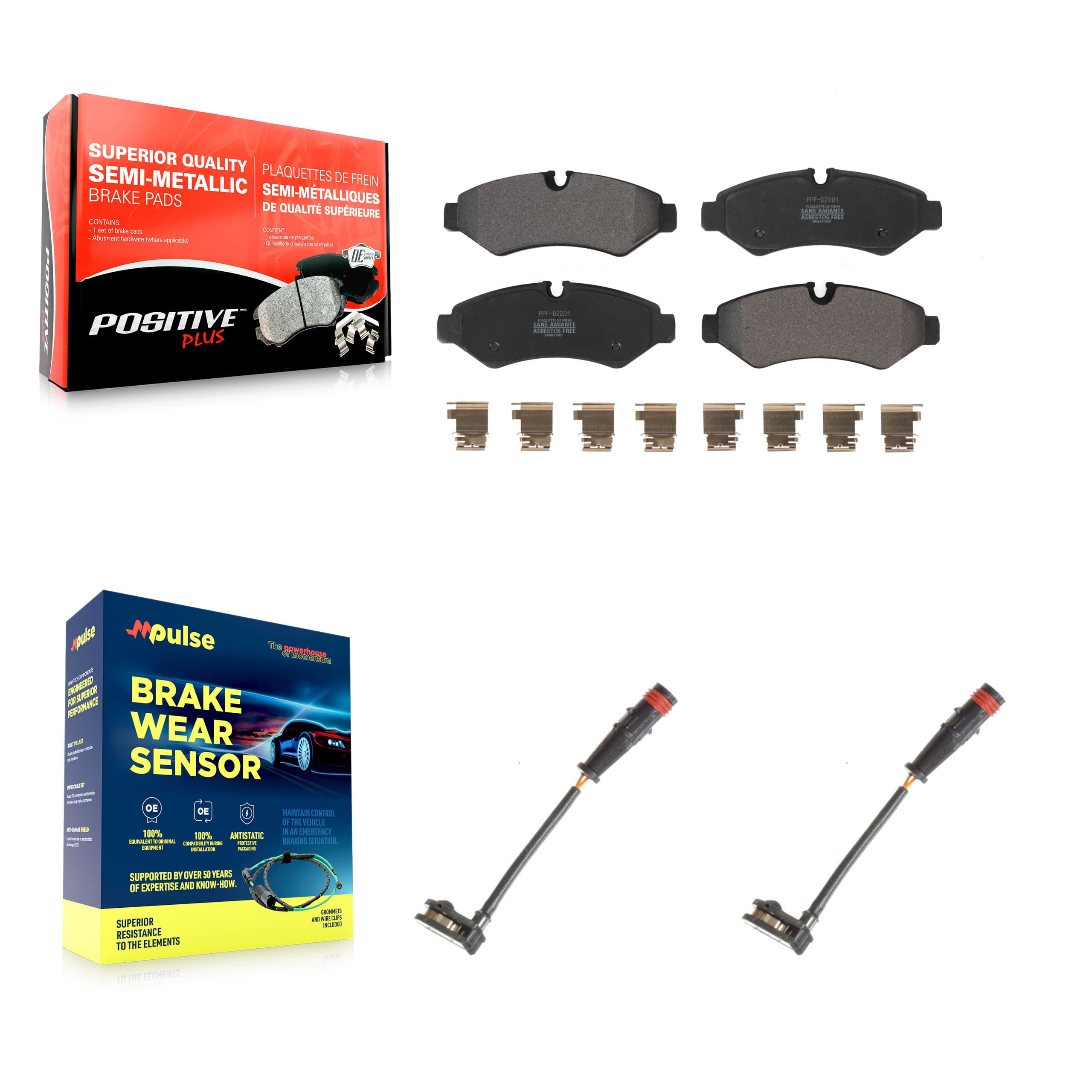 Positive Plus - KPW-101174 - Rear Disc Brake Pad Kits image 1